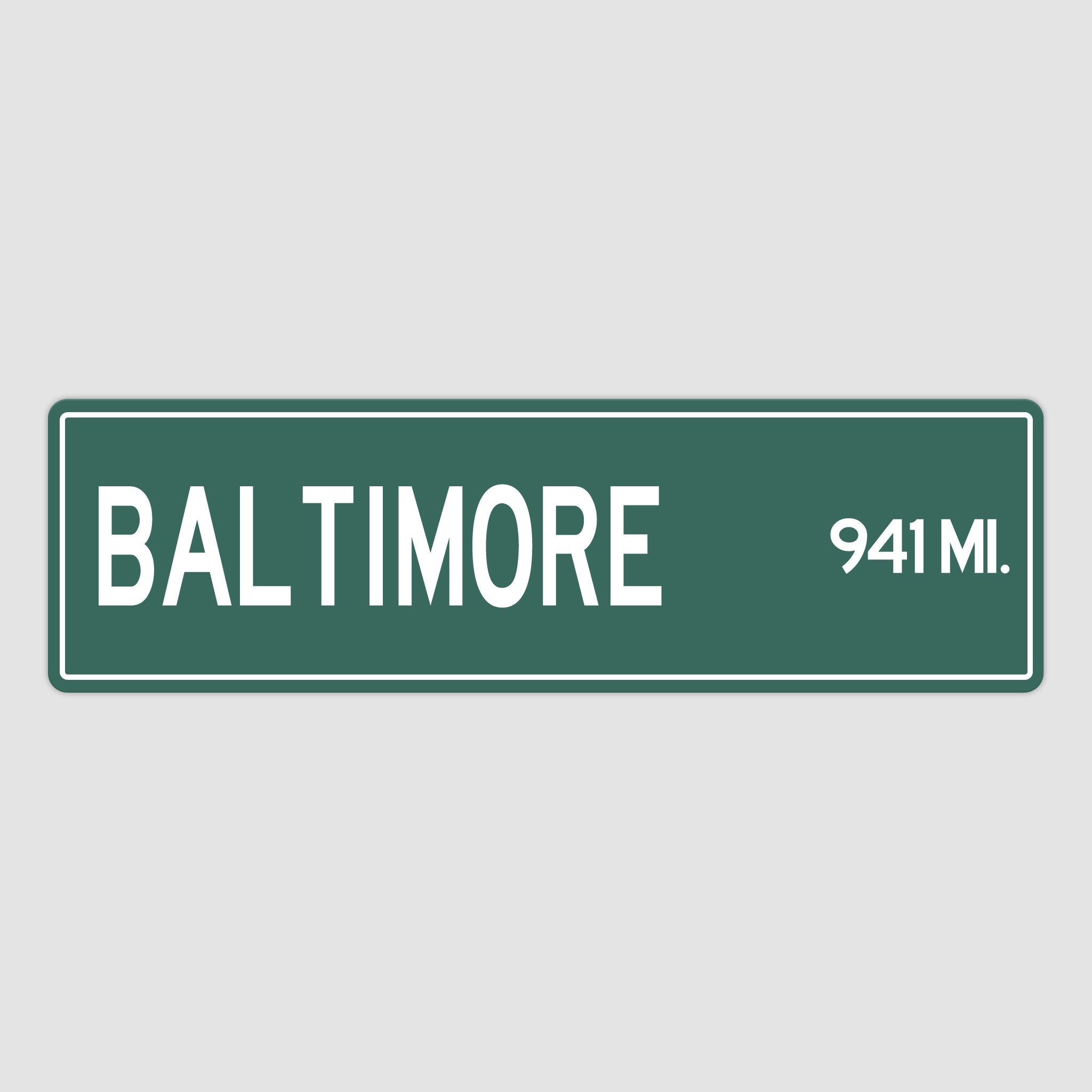 PERSONALIZED BALTIMORE Sign, Baltimore City Distance Sign, City of Baltimore Gift, Baltimore Gifts, Baltimore Souvenir, Baltimore Sign