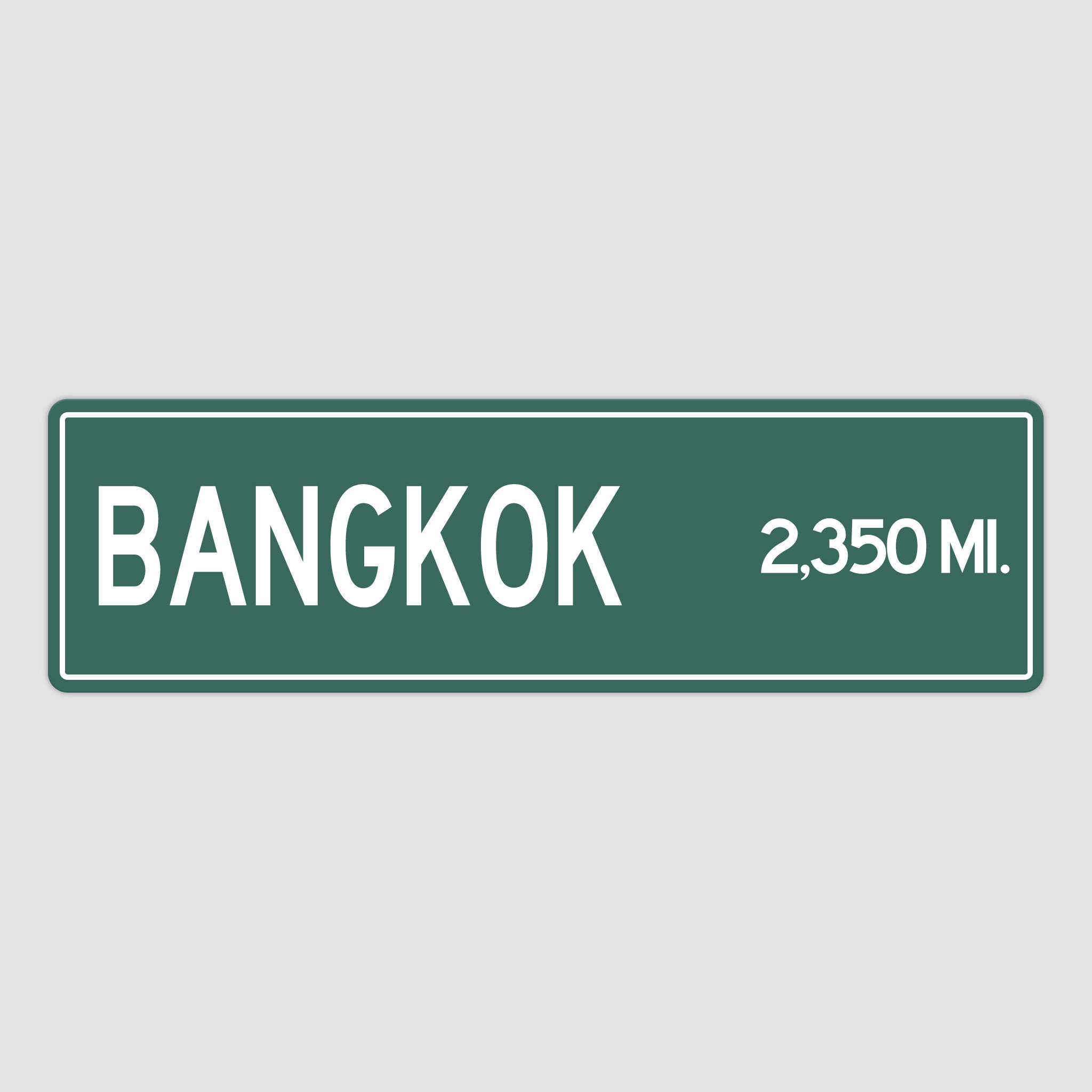 PERSONALIZED BANGKOK Sign, Bangkok City Distance Sign, City of Bangkok Gift, Bangkok Gifts, Bangkok Souvenir, Bangkok Sign