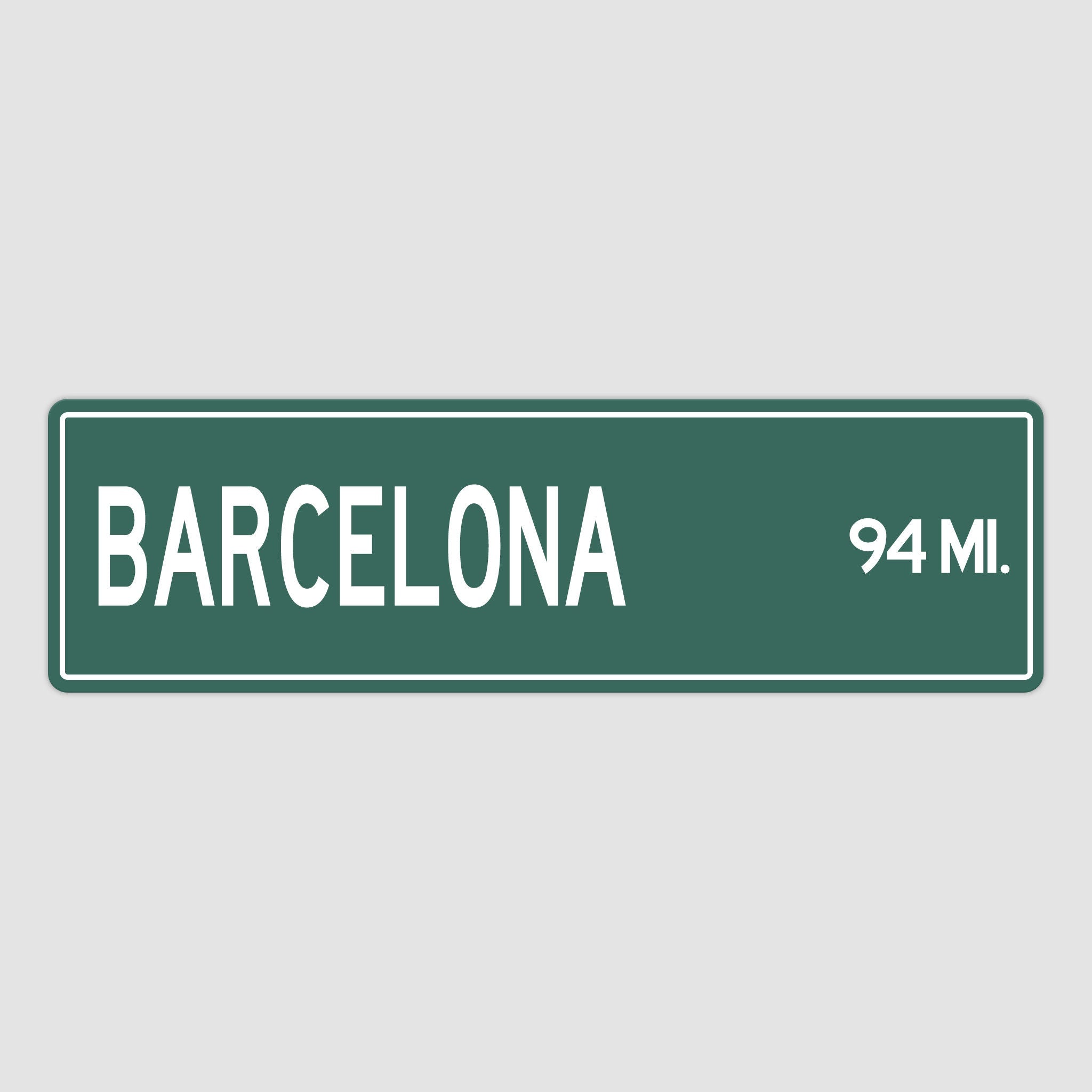 PERSONALIZED BARCELONA Sign, Barcelona City Distance Sign, City of Barcelona Gift, Barcelona Gifts, Barcelona Souvenir, Barcelona Sign