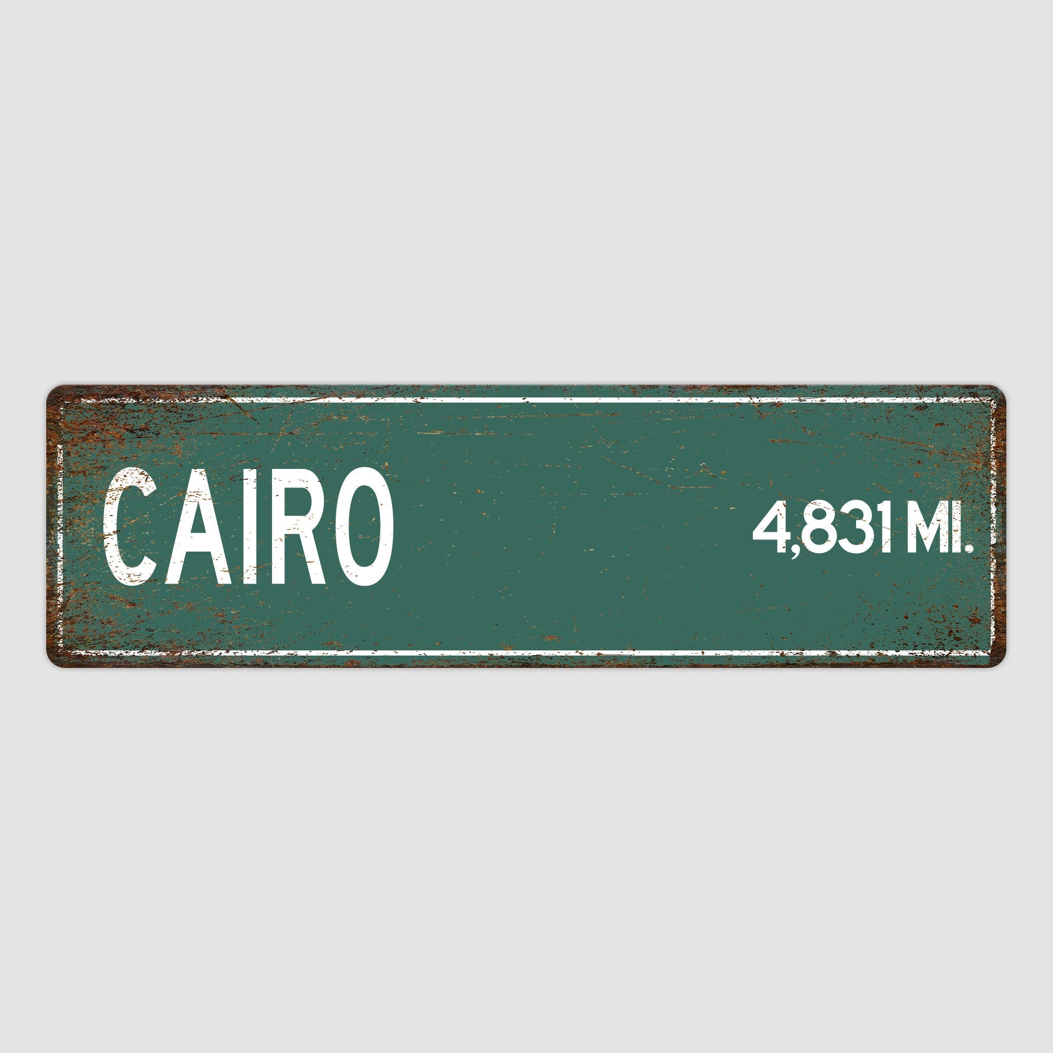 PERSONALIZED CAIRO Sign, Cairo City Distance Sign, City of Cairo Gift, Cairo Gifts, Cairo Souvenir, Cairo Sign