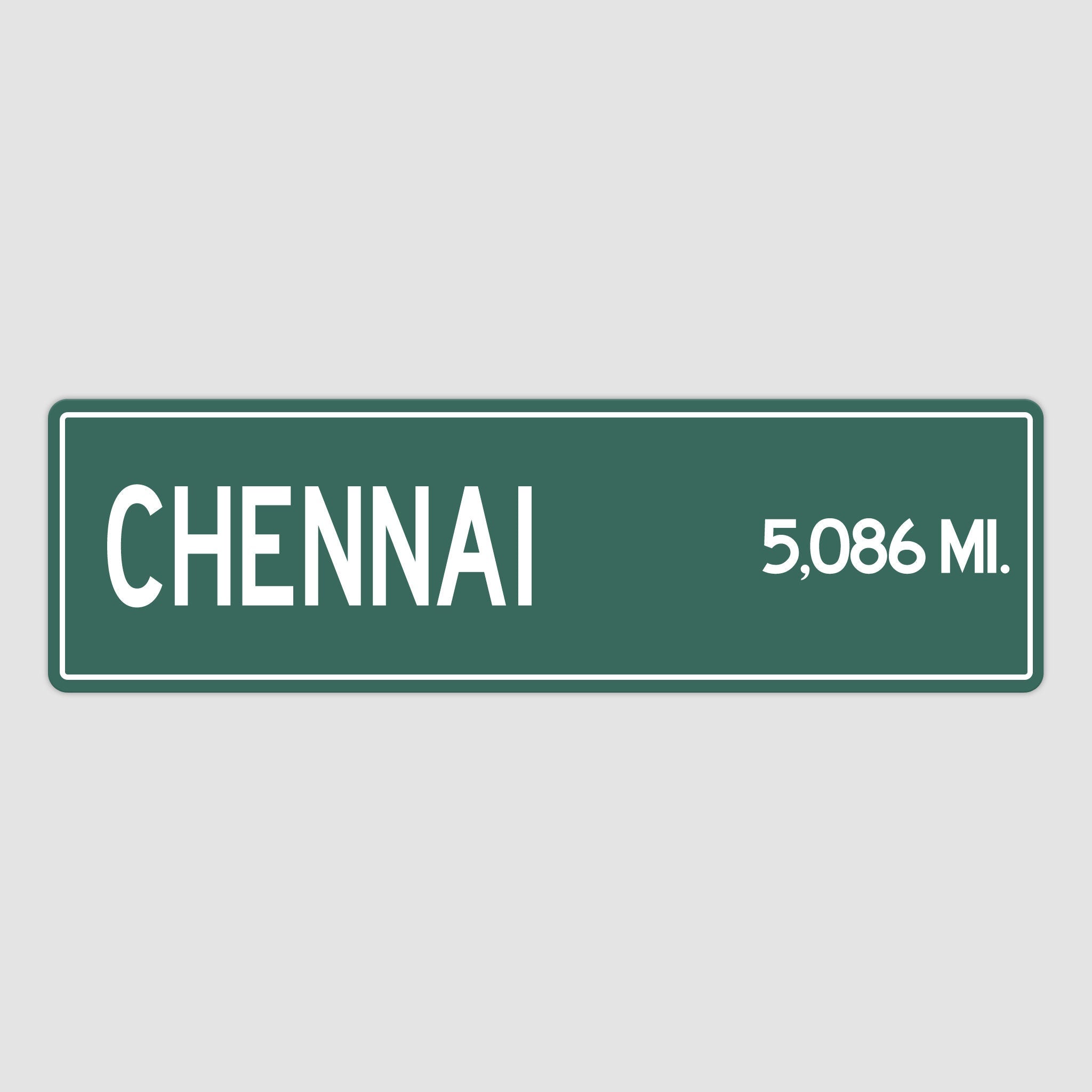 PERSONALIZED CHENNAI Sign, Chennai City Distance Sign, City of Chennai Gift, Chennai Gifts, Chennai Souvenir, Chennai Sign