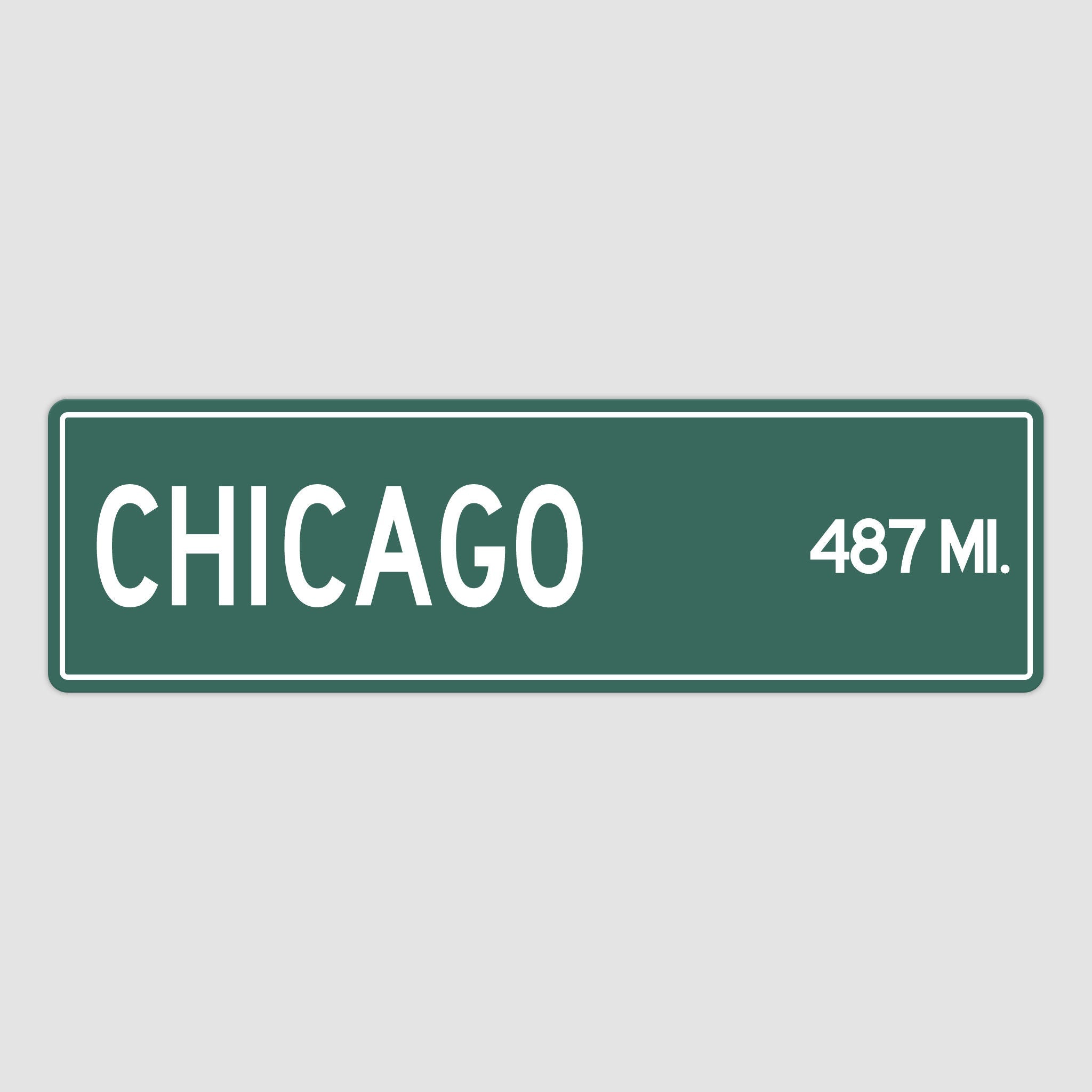 PERSONALIZED CHICAGO Sign, Chicago City Distance Sign, City of Chicago Gift, Chicago Gifts, Chicago Souvenir, Chicago Sign