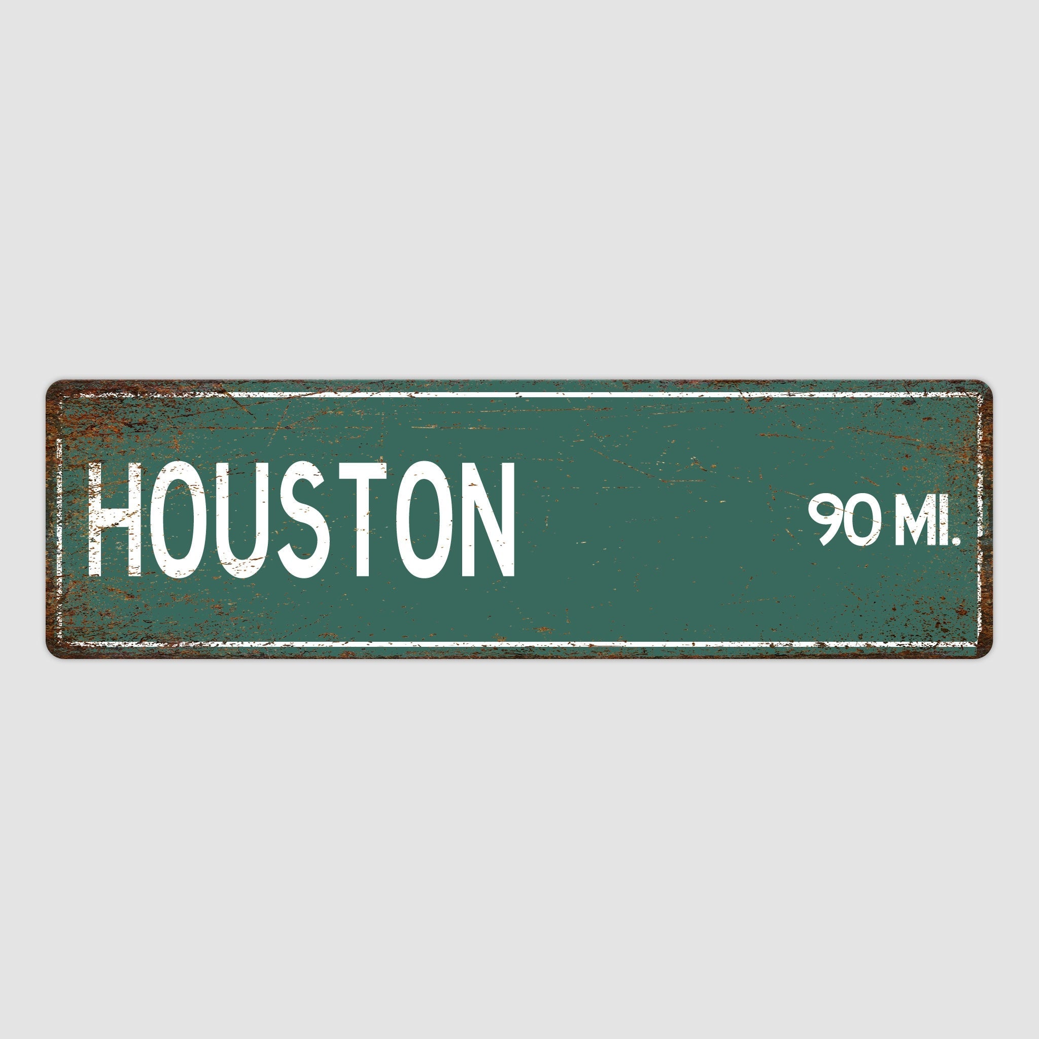 PERSONALIZED HOUSTON Sign, Houston City Distance Sign, City of Houston Gift, Houston Gifts, Houston Souvenir, Houston Sign