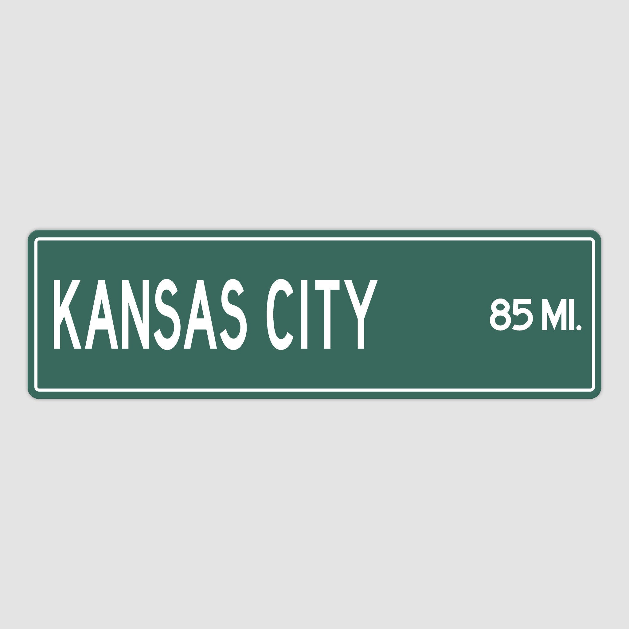 PERSONALIZED KANSAS CITY Sign, Kansas City Distance Sign, City of Kansas Gift, Kansas Gifts, Kansas Souvenir, Kansas Sign