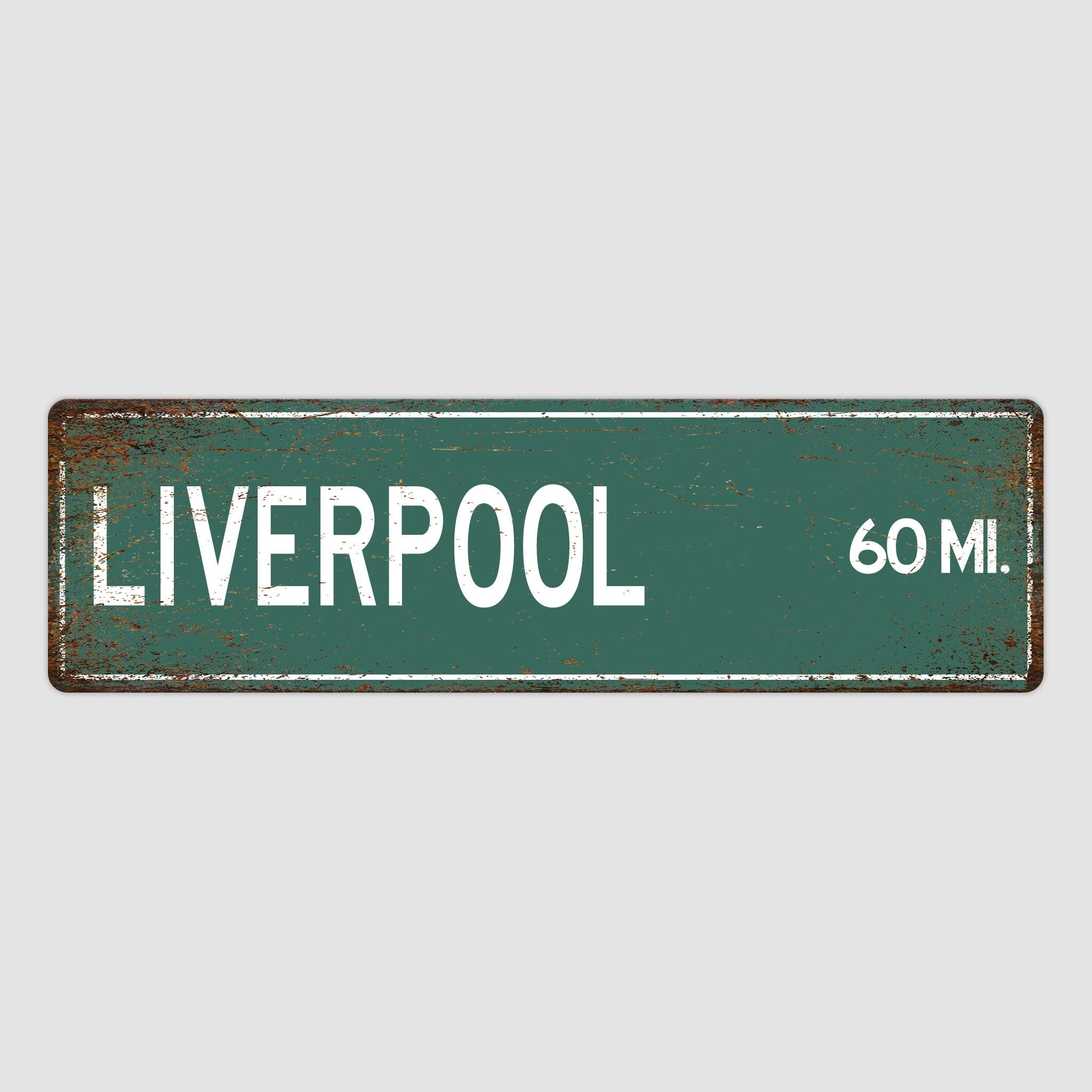 PERSONALIZED LIVERPOOL CITY Sign, Liverpool City Distance Sign, City of Liverpool Gift, Liverpool Gifts, Liverpool Souvenir, Liverpool Sign