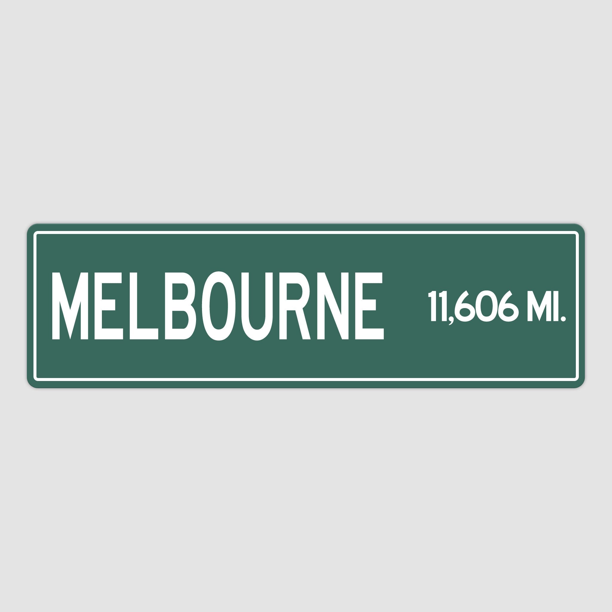 PERSONALIZED MELBOURNE Sign, Melbourne City Distance Sign, City of Melbourne Gift, Melbourne Gifts, Melbourne Souvenir, Melbourne Sign