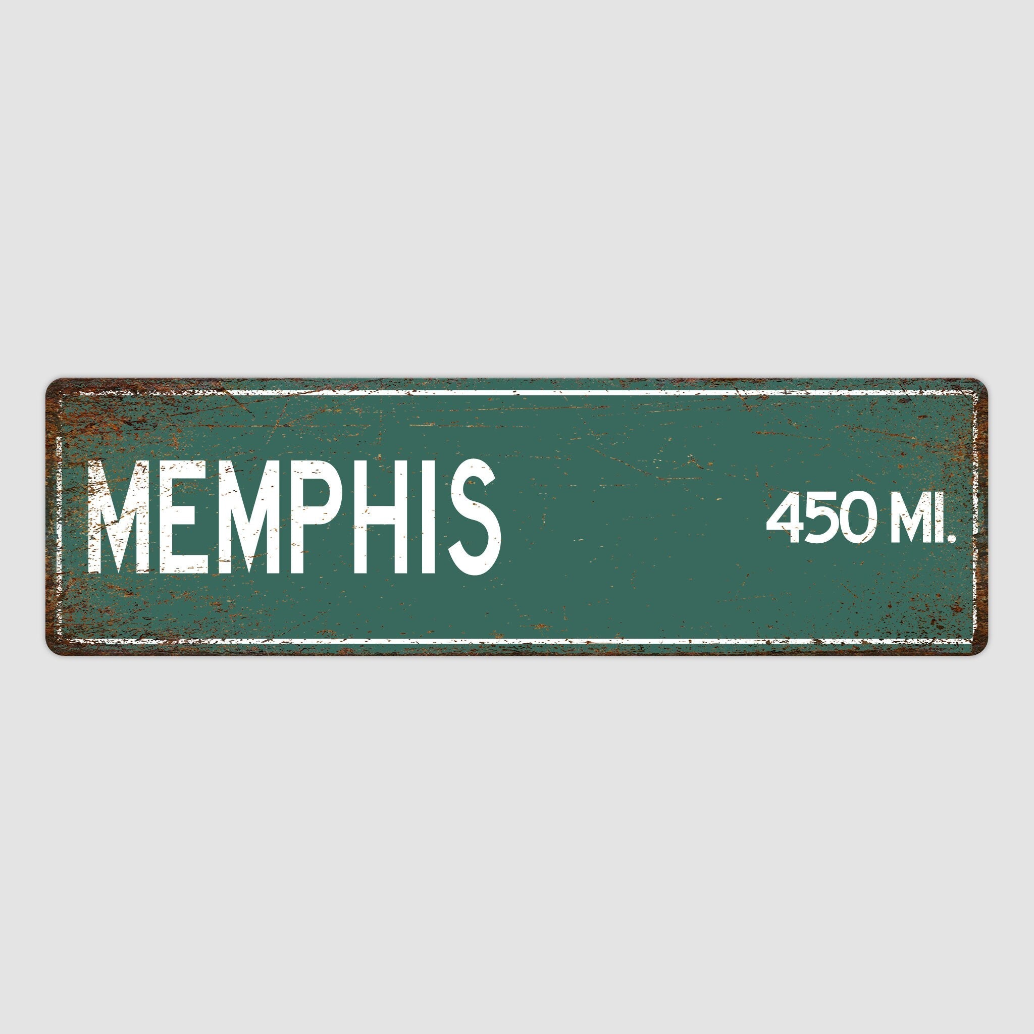 PERSONALIZED MEMPHIS Sign, Memphis City Distance Sign, City of Memphis Gift, Memphis Gifts, Memphis Souvenir, Memphis Sign