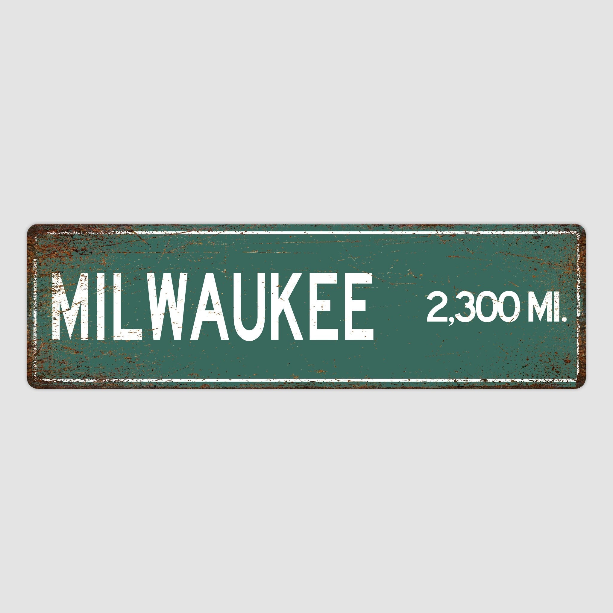 PERSONALIZED MILWAUKEE Sign, Milwaukee City Distance Sign, City of Milwaukee Gift, Milwaukee Gifts, Milwaukee Souvenir, Milwaukee Sign