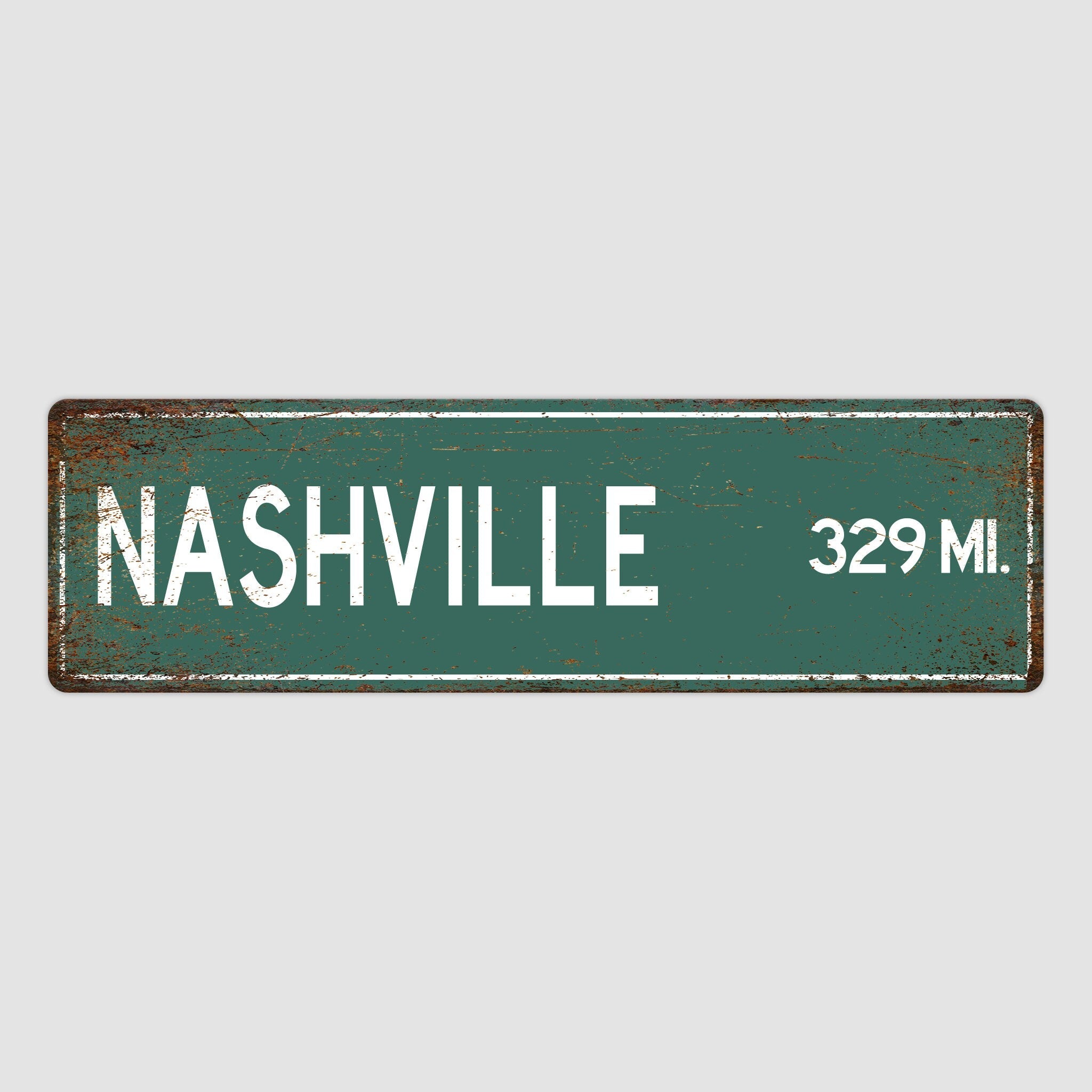 PERSONALIZED NASHVILLE Sign, Nashville City Distance Sign, City of Nashville Gift, Nashville Gifts, Nashville Souvenir, Nashville Sign