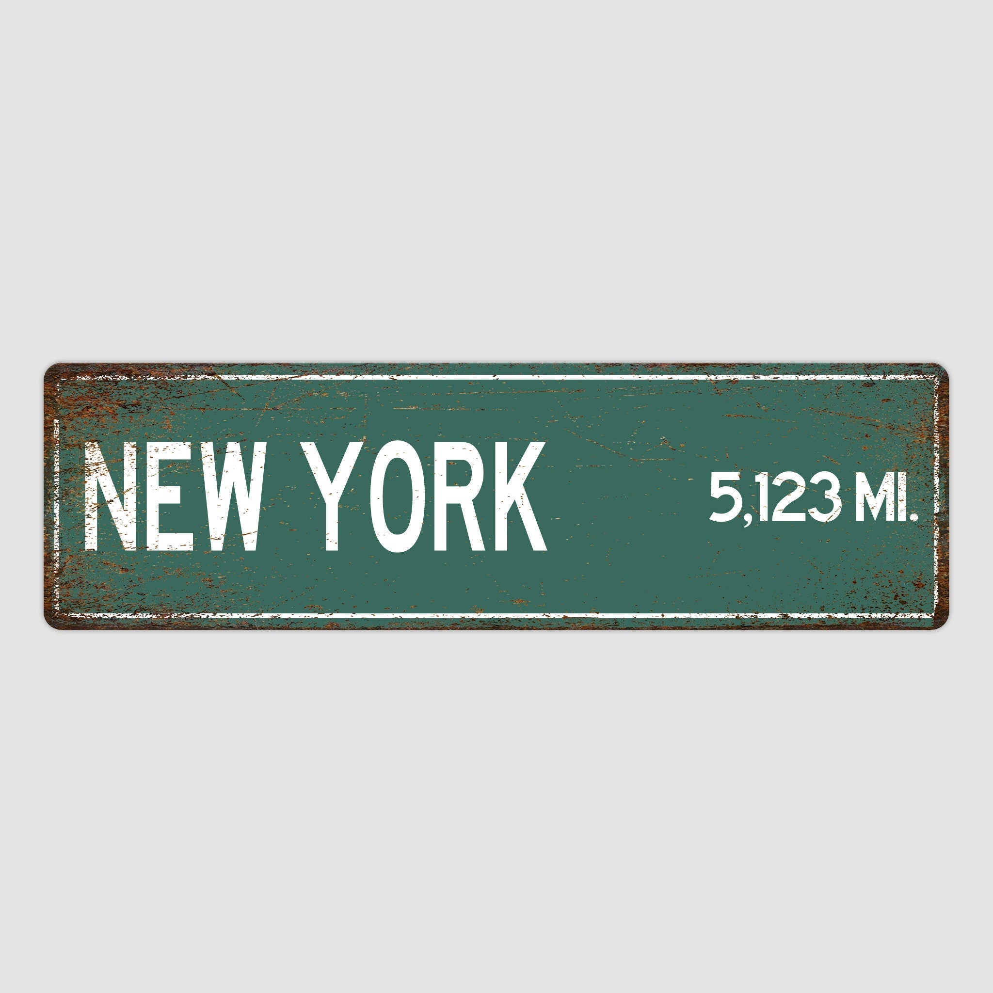 PERSONALIZED NEW YORK Sign, New York City Distance Sign, City of New York Gift, New York Gifts, New York Souvenir, New York Sign