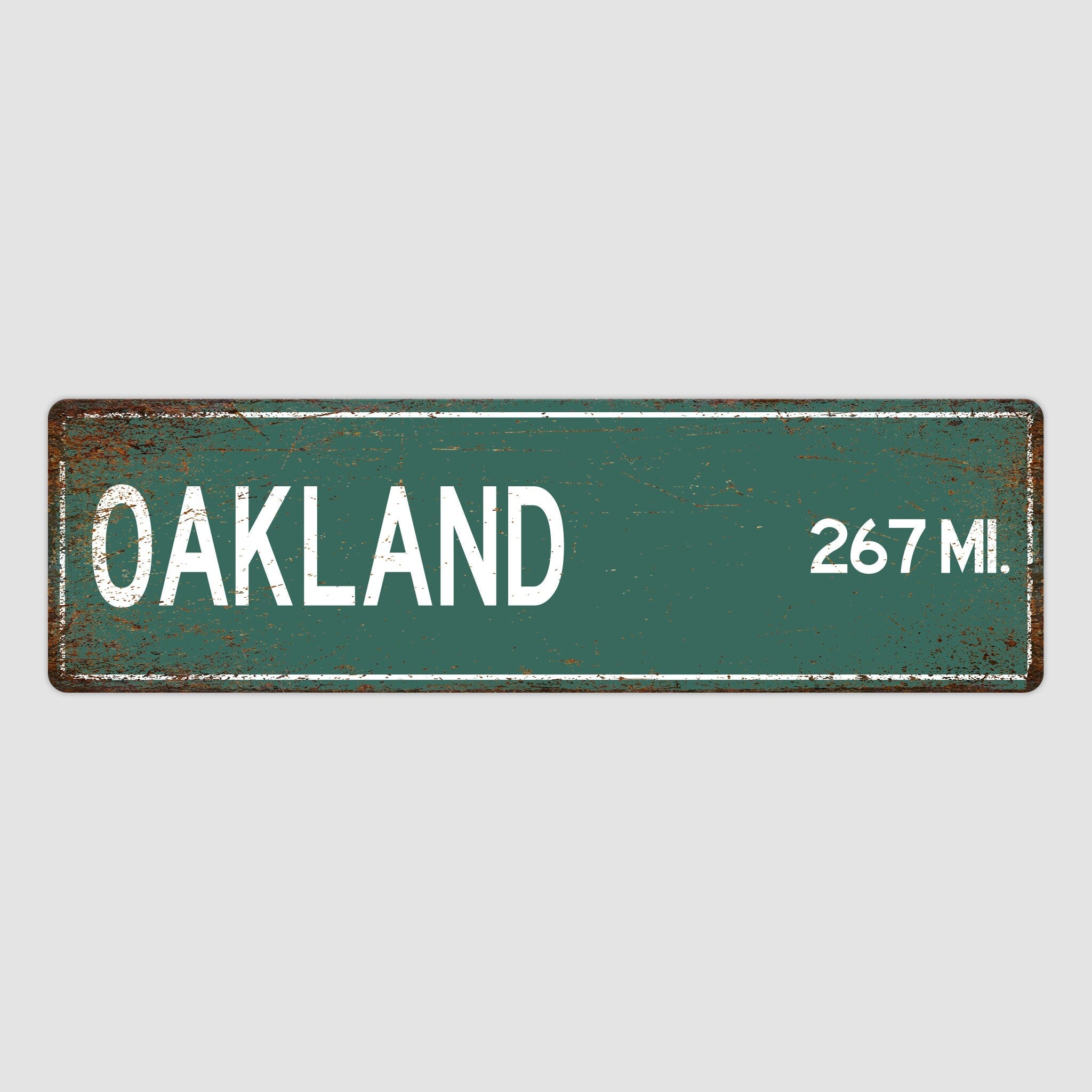 PERSONALIZED OAKLAND Sign, Oakland City Distance Sign, City of Oakland Gift, Oakland Gifts, Oakland Souvenir, Oakland Sign