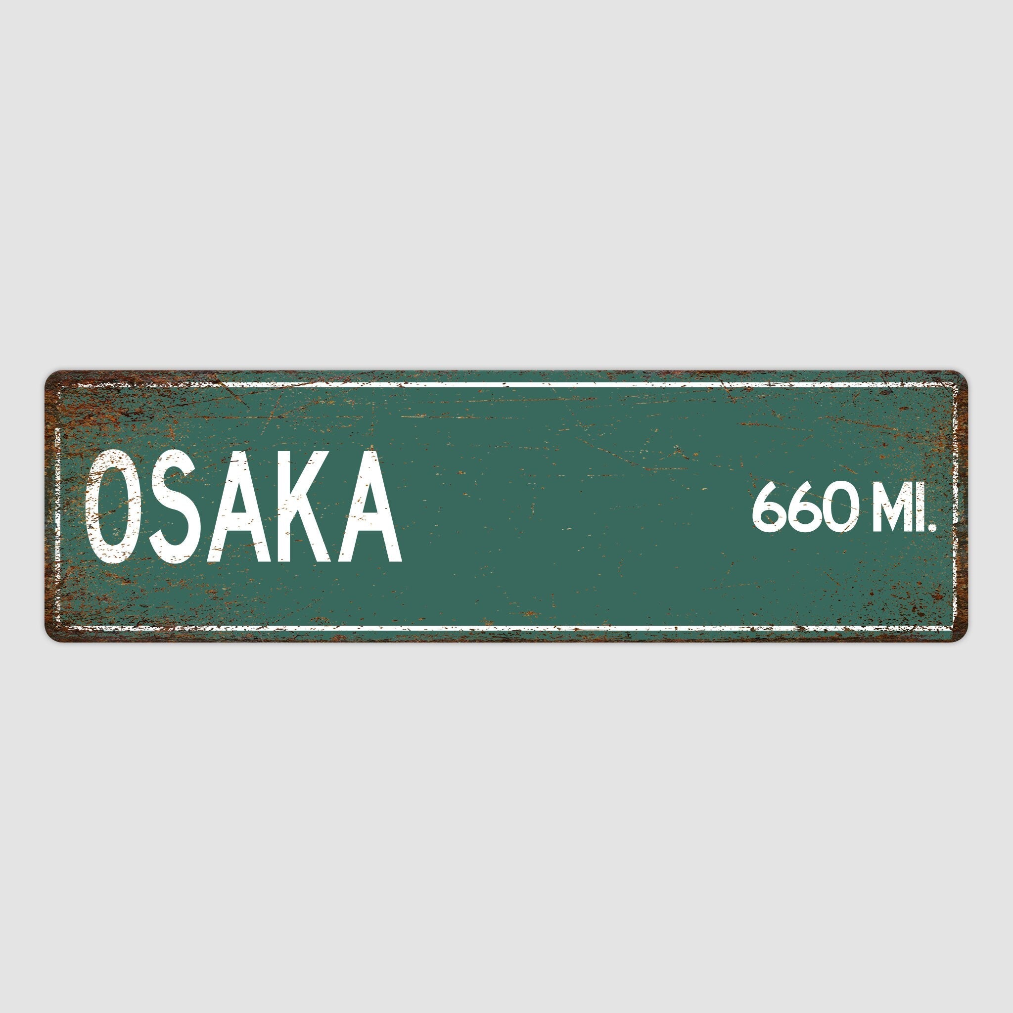 PERSONALIZED OSAKA Sign, Osaka City Distance Sign, City of Osaka Gift, Osaka Gifts, Osaka Souvenir, Osaka Sign