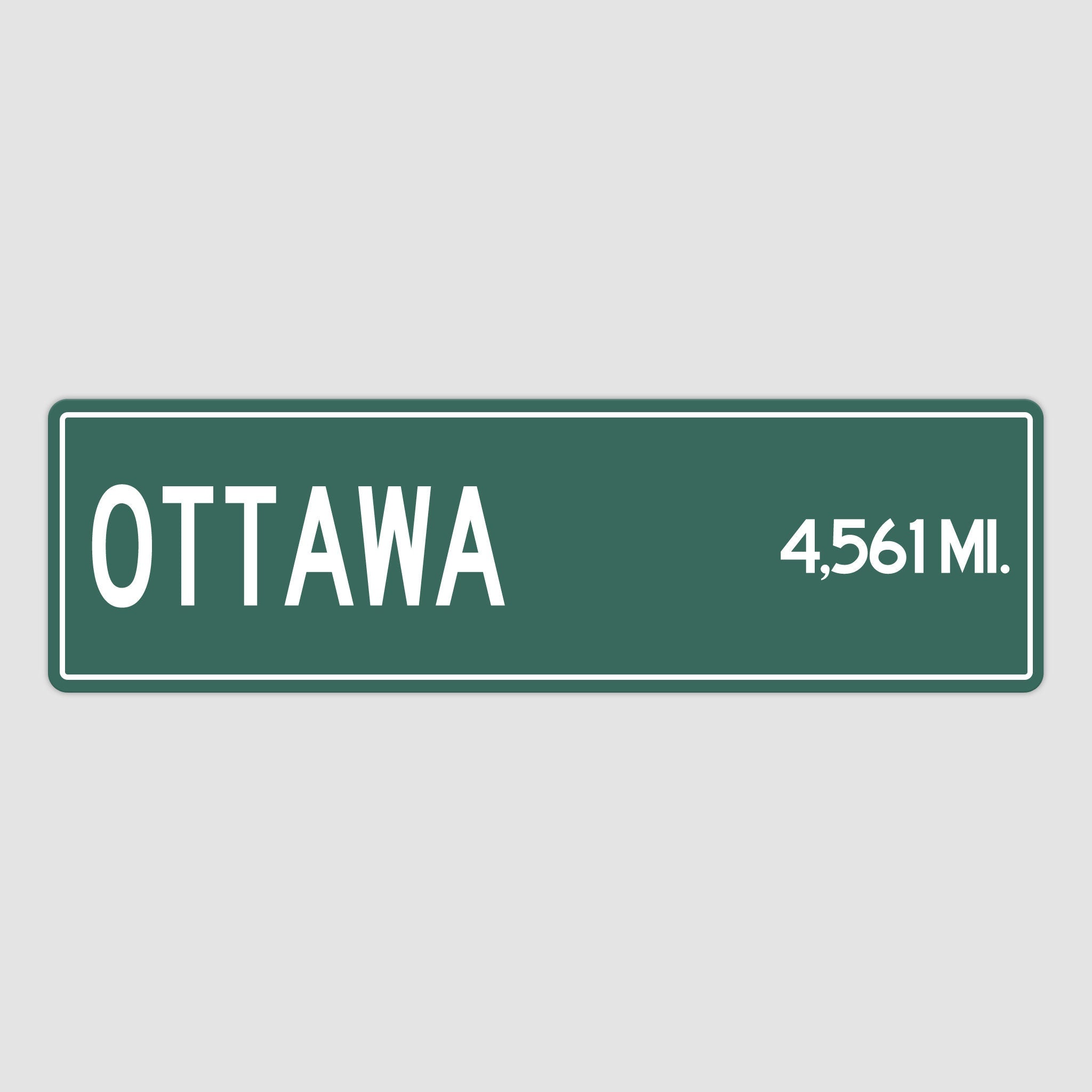 PERSONALIZED OTTAWA Sign, Ottawa City Distance Sign, City of Ottawa Gift, Ottawa Gifts, Ottawa Souvenir, Ottawa Sign