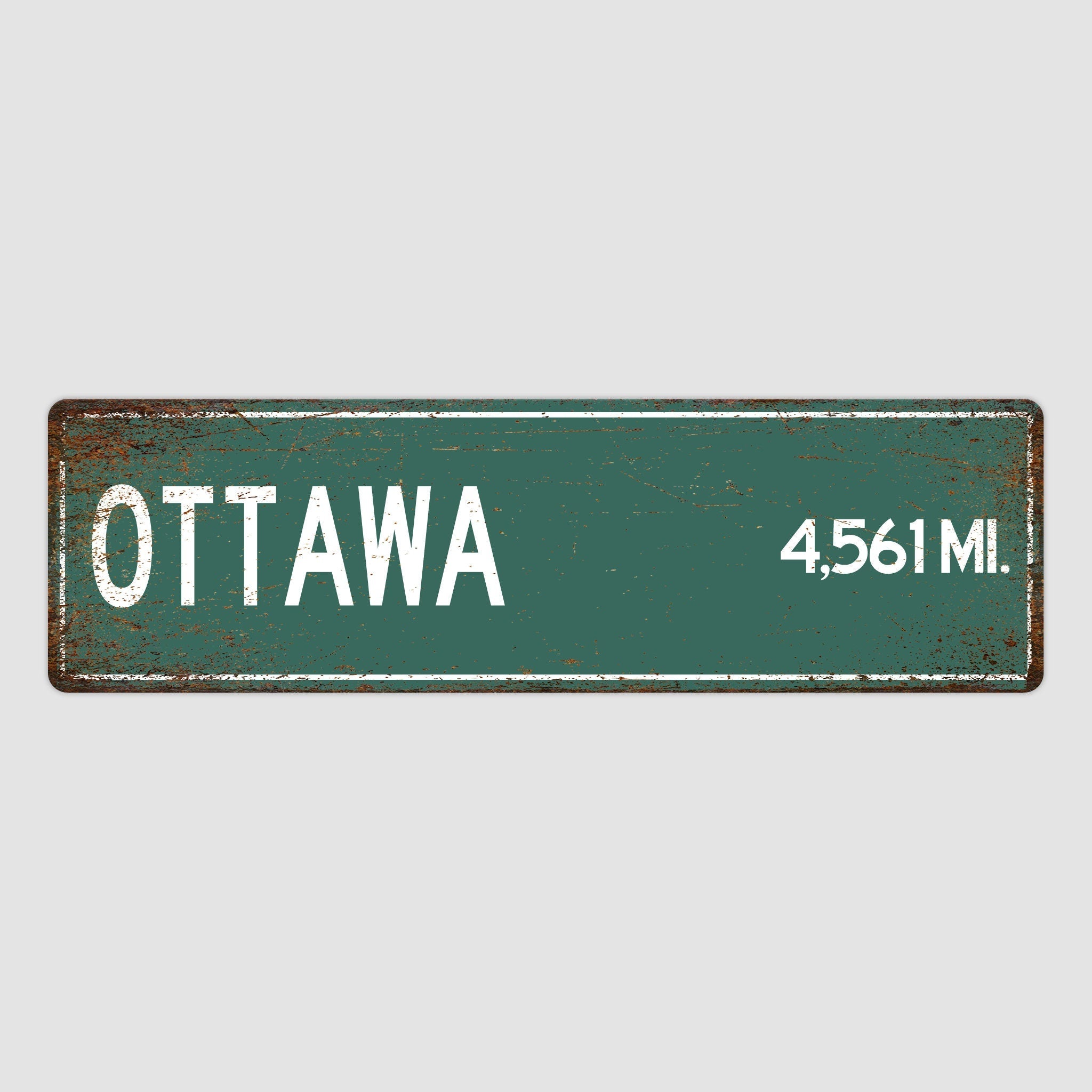 PERSONALIZED OTTAWA Sign, Ottawa City Distance Sign, City of Ottawa Gift, Ottawa Gifts, Ottawa Souvenir, Ottawa Sign