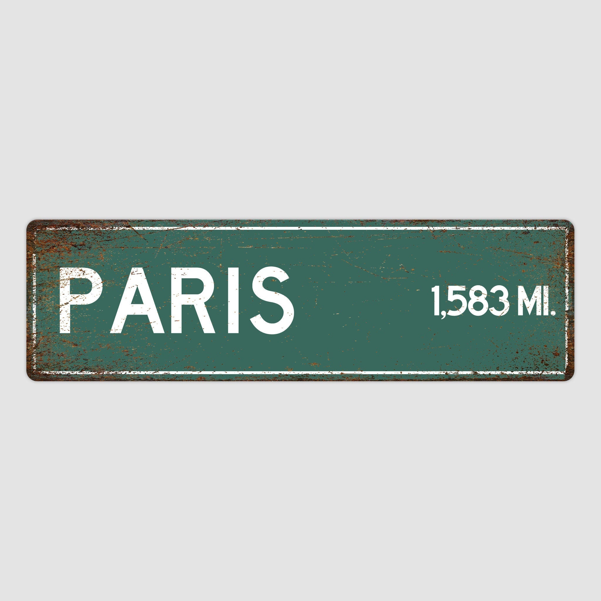 PERSONALIZED PARIS Sign, Paris City Distance Sign, City of Paris Gift, Paris Gifts, Paris Souvenir, Paris Sign