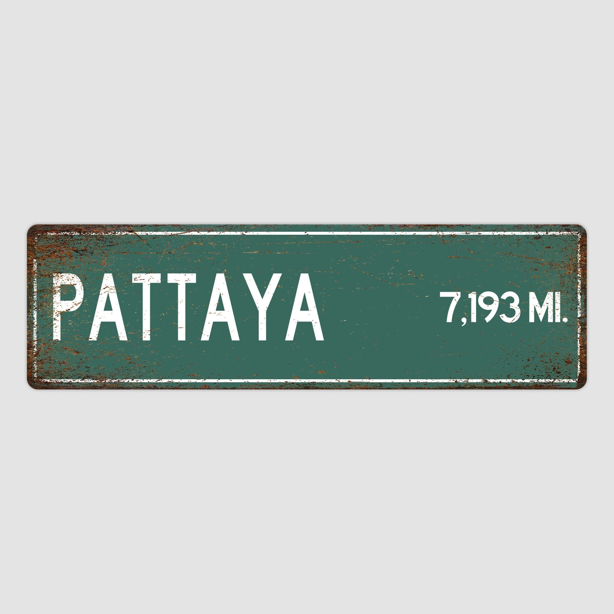 PERSONALIZED PATTAYA Sign, Pattaya City Distance Sign, City of Pattaya Gift, Pattaya Gifts, Pattaya Souvenir, Pattaya Sign