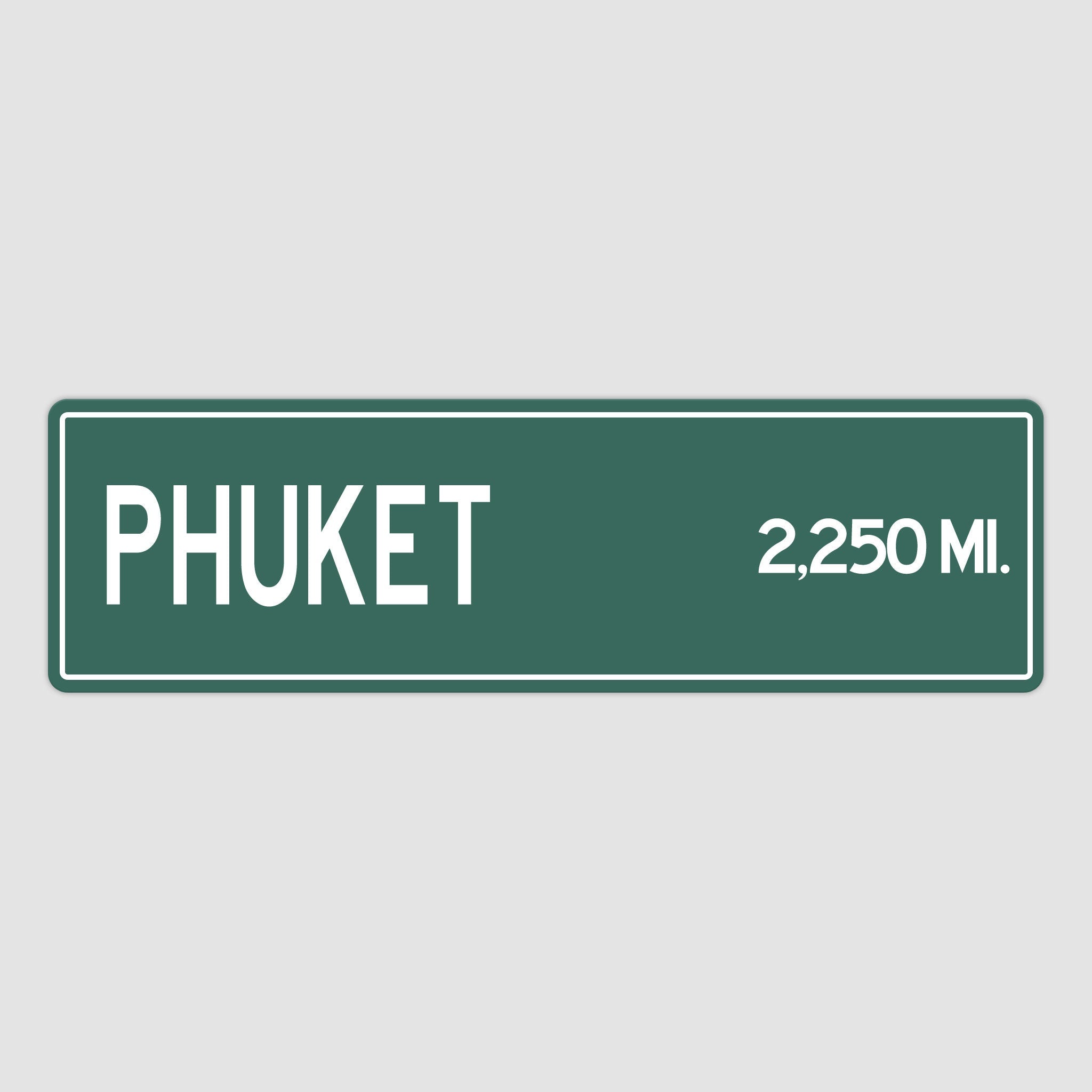 PERSONALIZED PHUKET Sign, Phuket City Distance Sign, City of Phuket Gift, Phuket Gifts, Phuket Souvenir