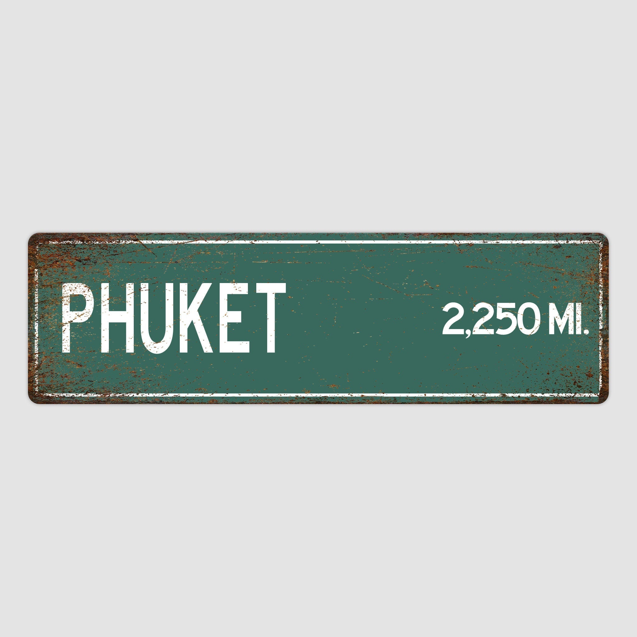 PERSONALIZED PHUKET Sign, Phuket City Distance Sign, City of Phuket Gift, Phuket Gifts, Phuket Souvenir