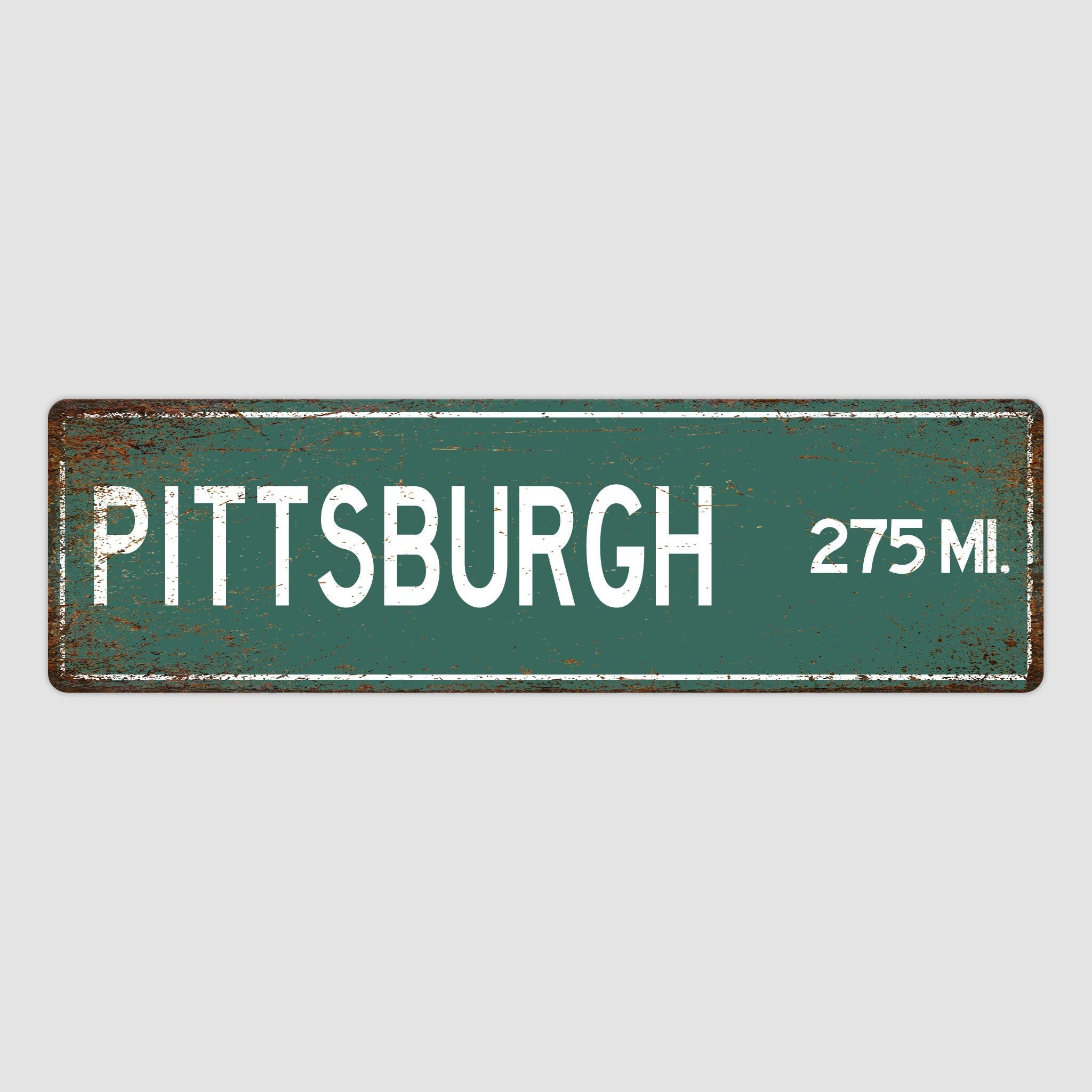 PERSONALIZED PITTSBURGH Sign, Pittsburgh City Distance Sign, City of Pittsburgh Gift, Pittsburgh Gifts, Pittsburgh Souvenir