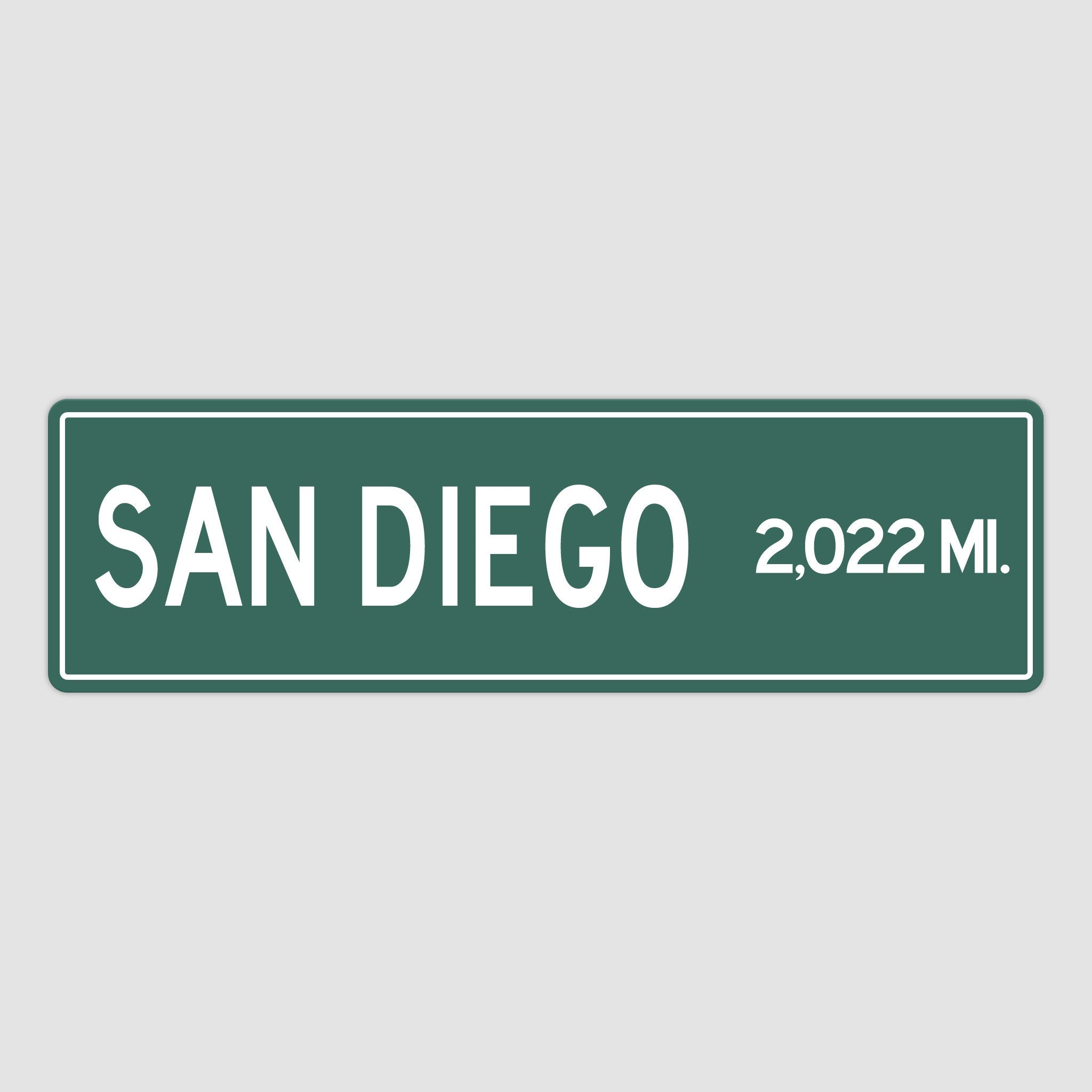 PERSONALIZED SAN DIEGO Sign, San Diego City Distance Sign, City of San Diego Gift, San Diego Gifts, San Diego Souvenir