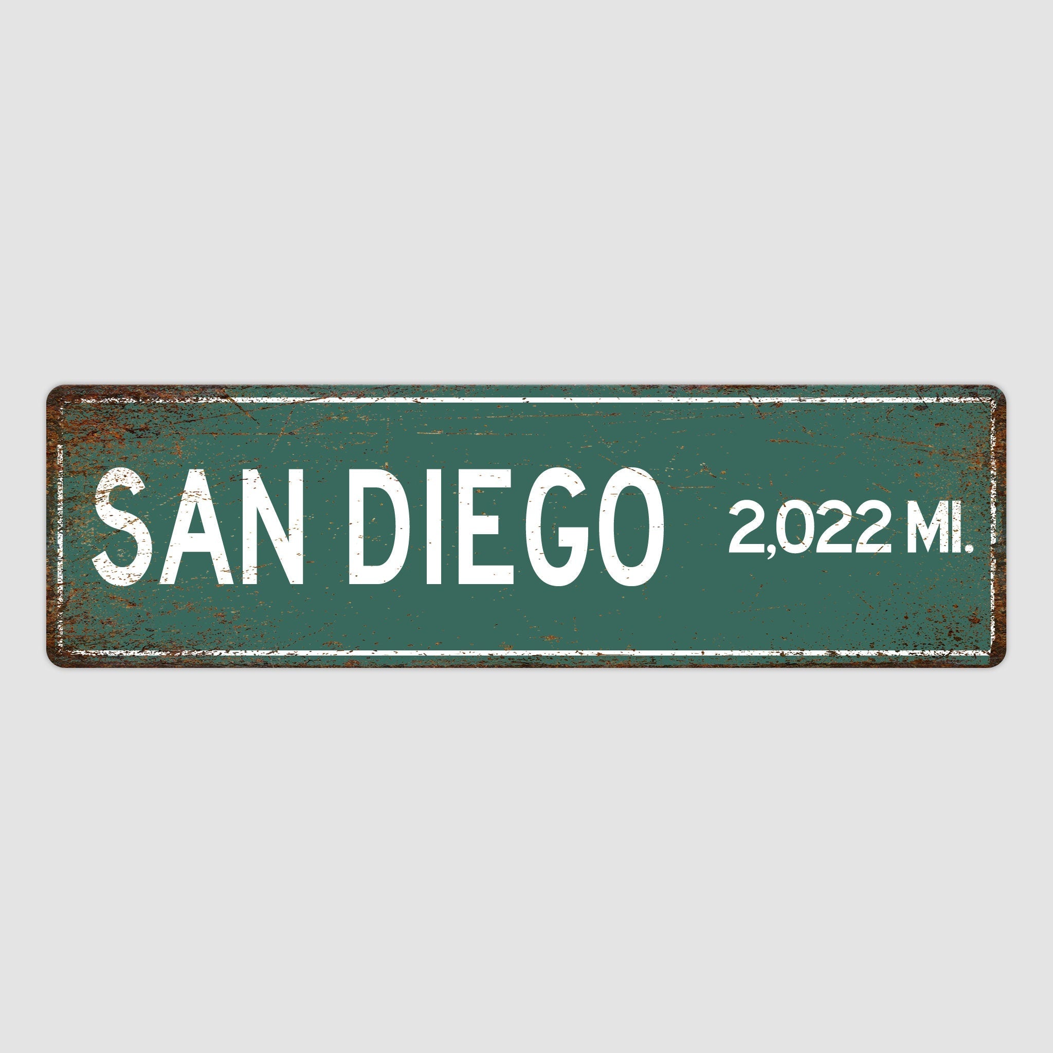 PERSONALIZED SAN DIEGO Sign, San Diego City Distance Sign, City of San Diego Gift, San Diego Gifts, San Diego Souvenir