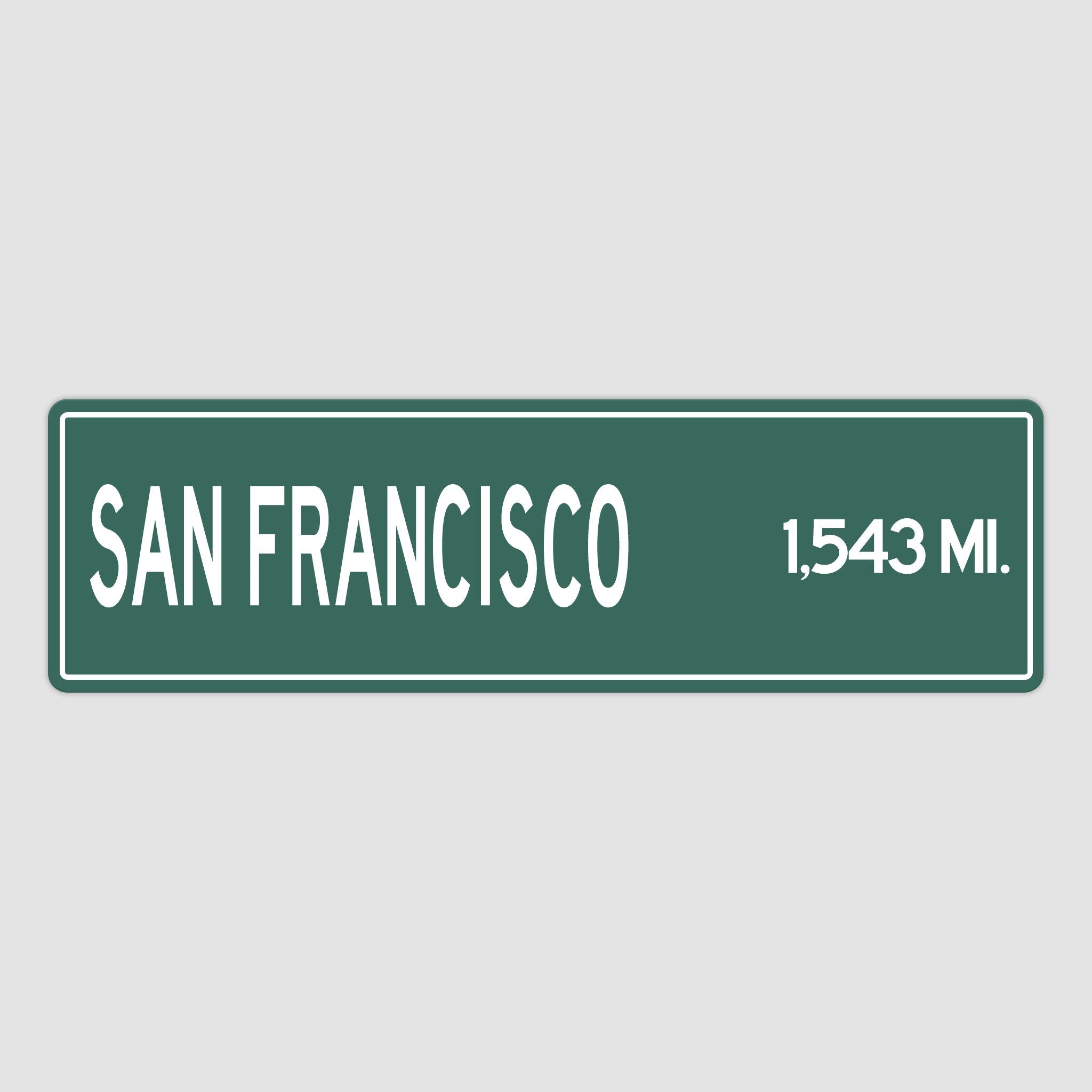 PERSONALIZED SAN FRANCISCO Sign, San Francisco City Distance Sign, City of San Francisco Gift, San Francisco Gifts, San Francisco Souvenir