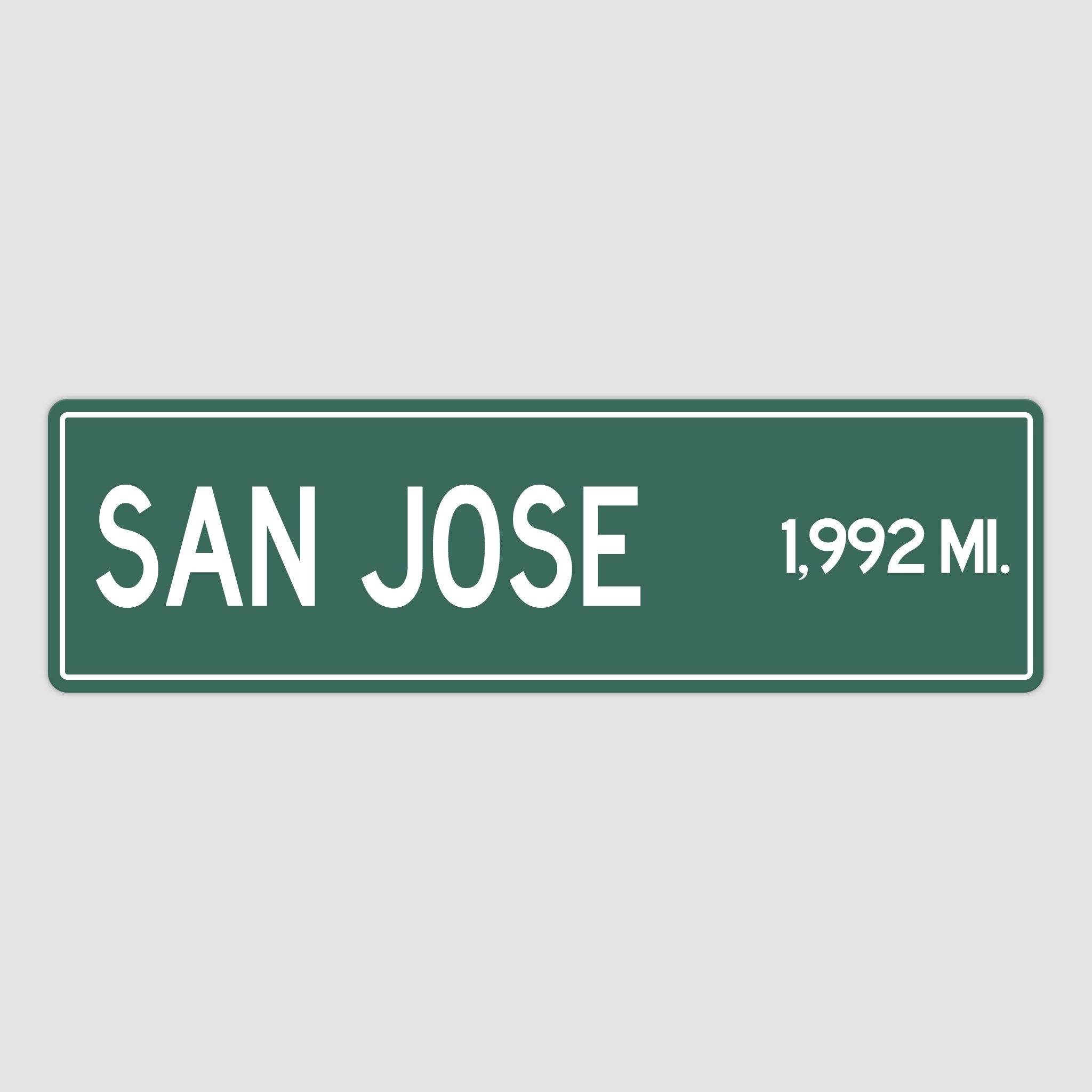 PERSONALIZED SAN JOSE Sign, San Jose City Distance Sign, City of San Jose Gift, San Jose Gifts, San Jose Souvenir, San Jose Signs