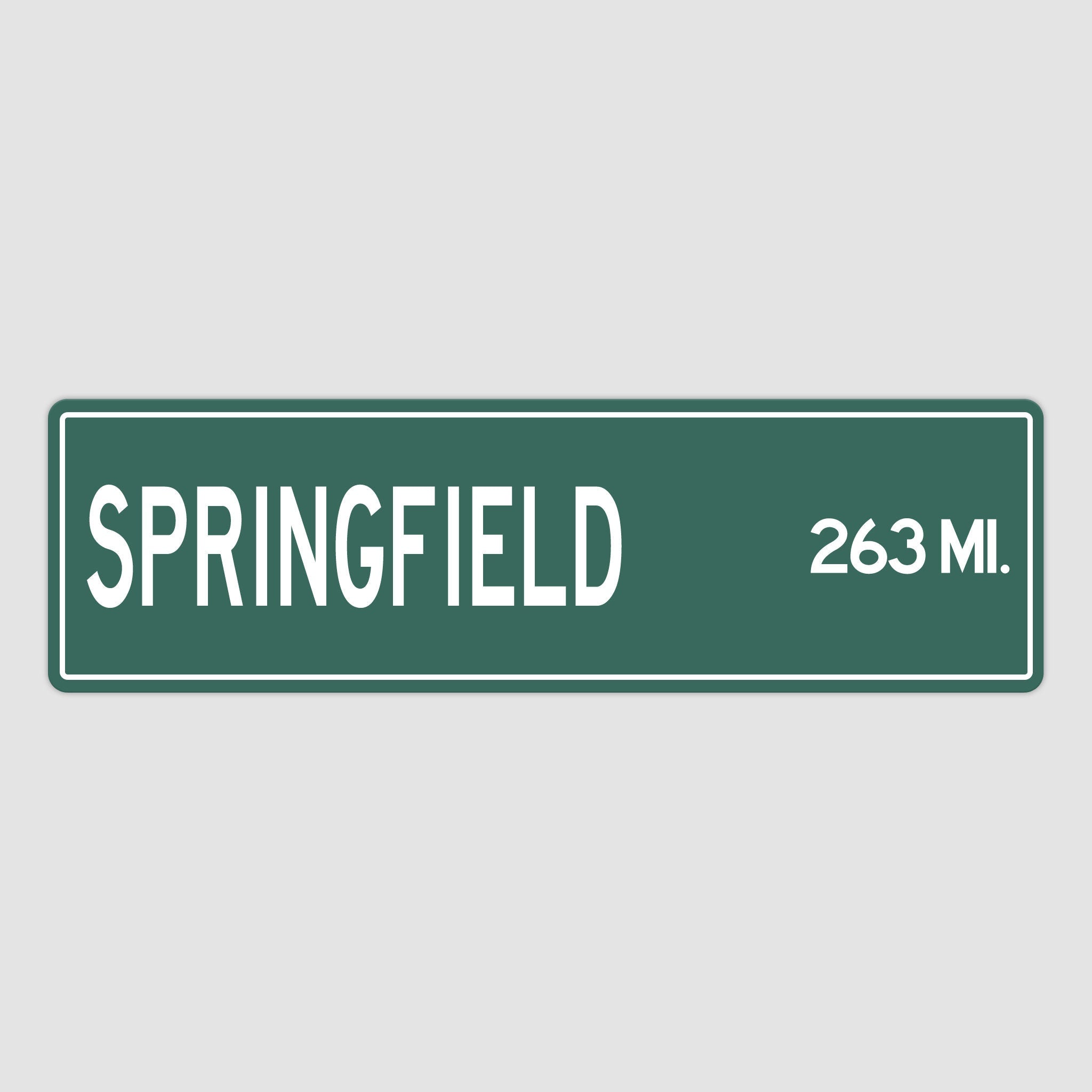 PERSONALIZED SPRINGFIELD Sign, Springfield City Distance Sign, City of Springfield Gift, Springfield Gifts, Springfield Souvenir