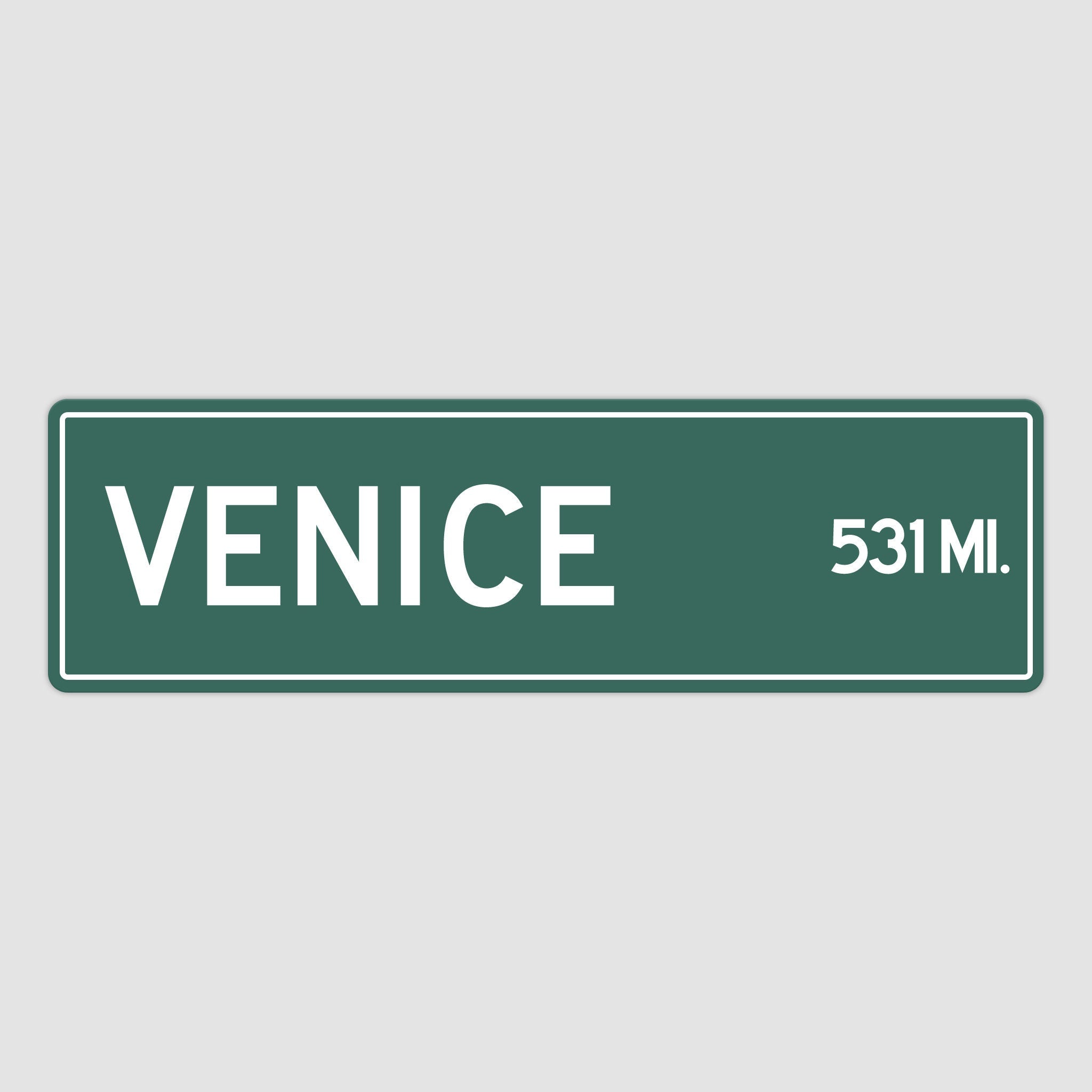 PERSONALIZED VENICE Sign, Venice City Distance Sign, City of Venice Gift, Venice Gifts, Venice Souvenir, Venice Signs