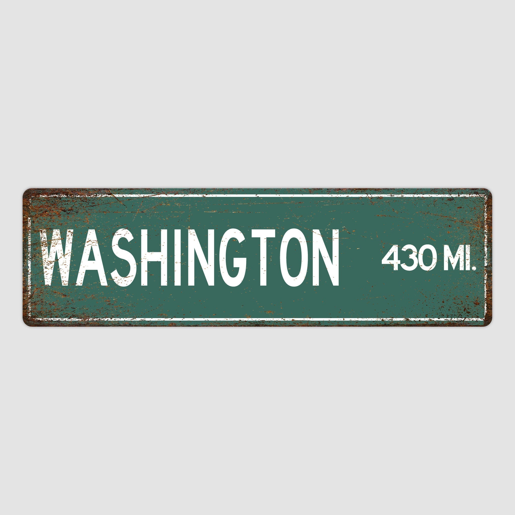 PERSONALIZED WASHINGTON Sign, Washington City Distance Sign, City of Washington Gift, Washington Gifts, Washington Souvenir,Washington Signs