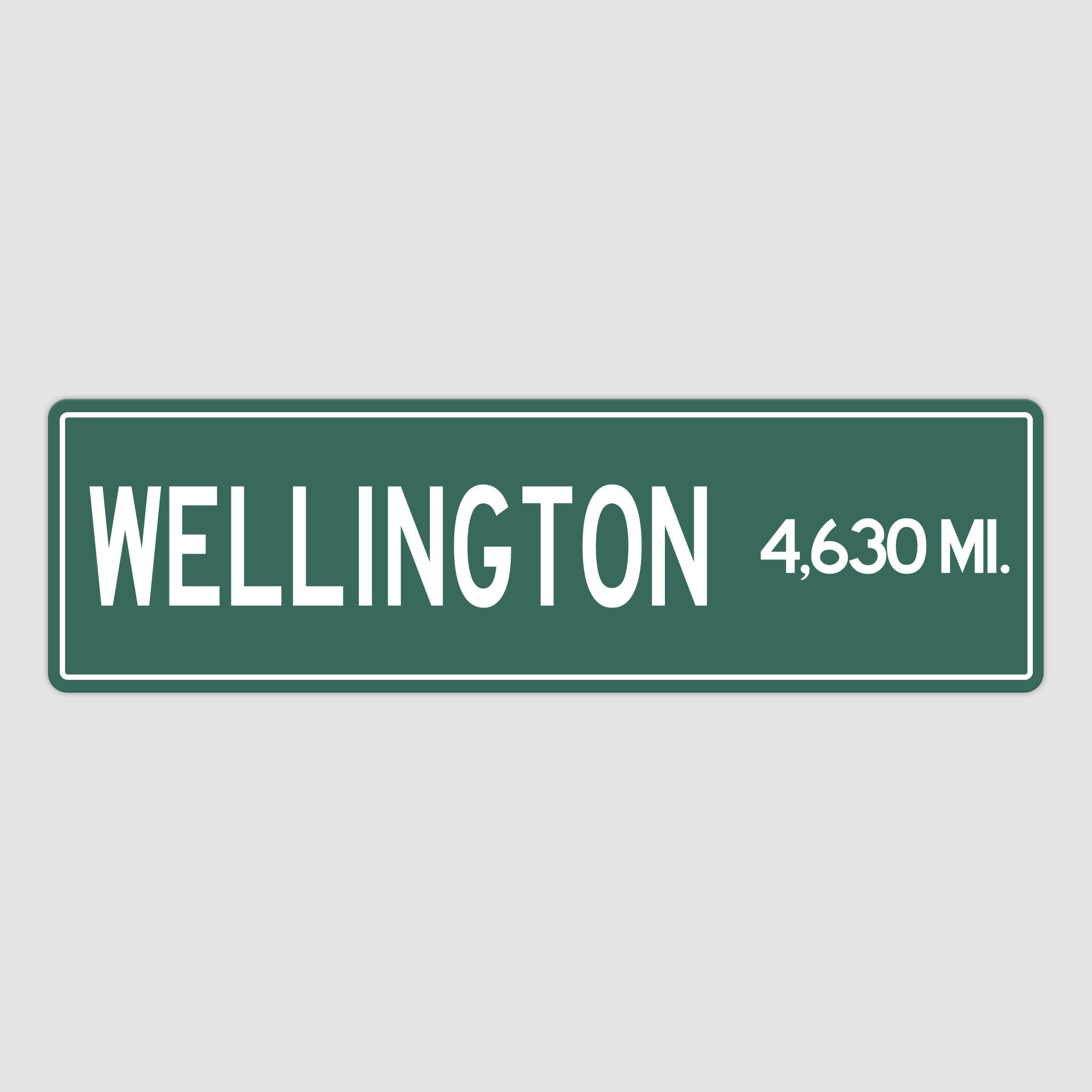 PERSONALIZED WELLINGTON Sign, Wellington City Distance Sign, City of Wellington Gift, Wellington Gifts, Wellington Souvenir,Wellington Signs