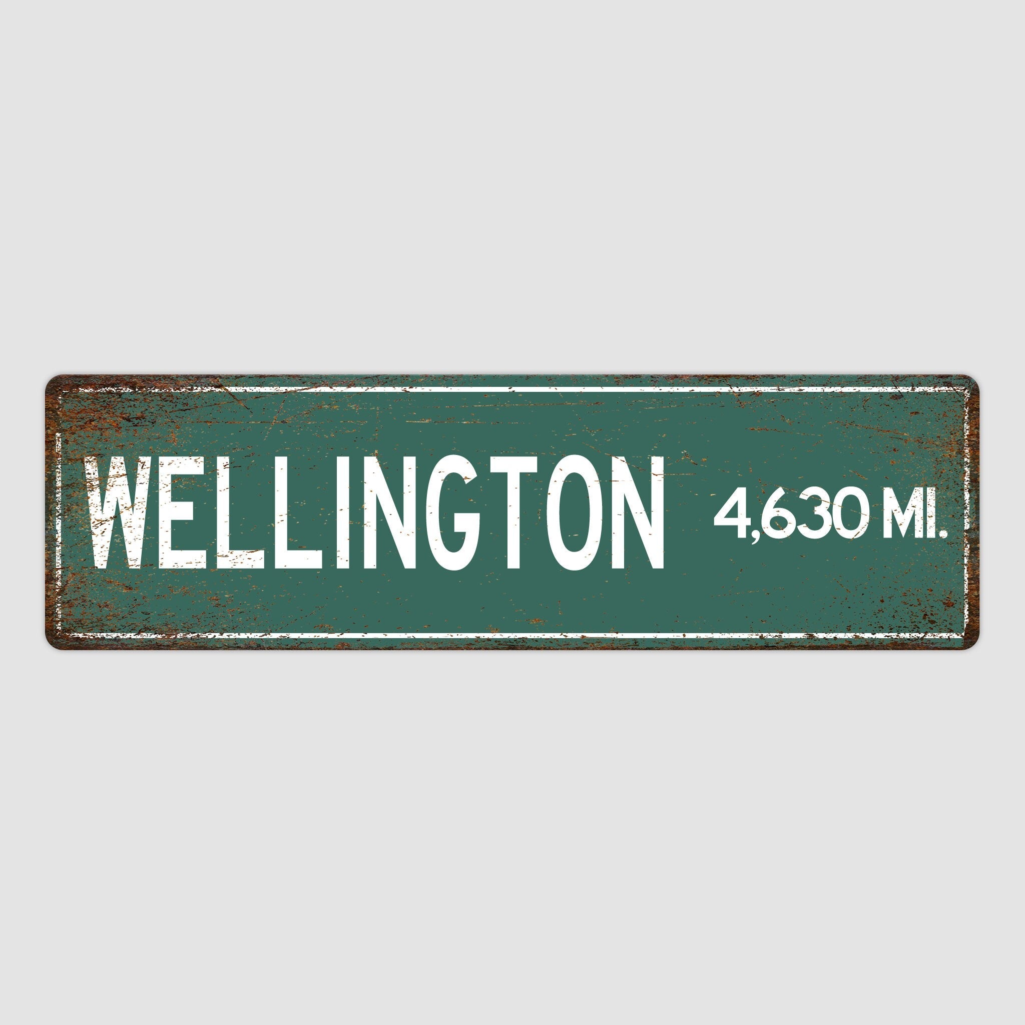 PERSONALIZED WELLINGTON Sign, Wellington City Distance Sign, City of Wellington Gift, Wellington Gifts, Wellington Souvenir,Wellington Signs