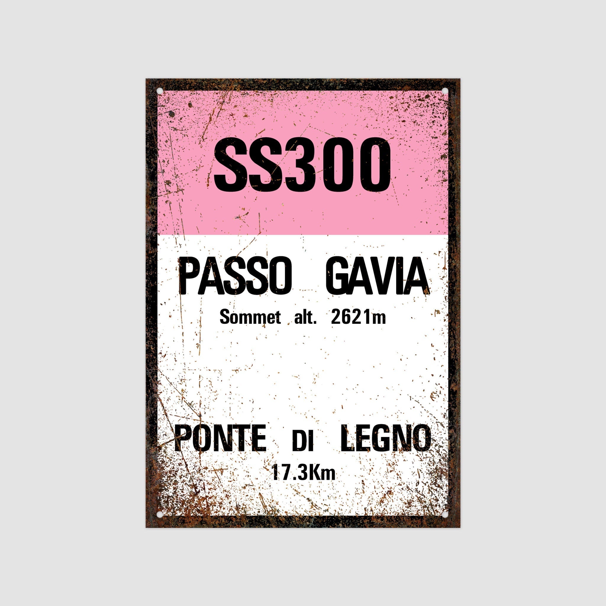 Passo Gavia - Vintage Style Tour de France Cycling Sign - Gift for Cyclist, cycling sign, metal sign, biking sign,