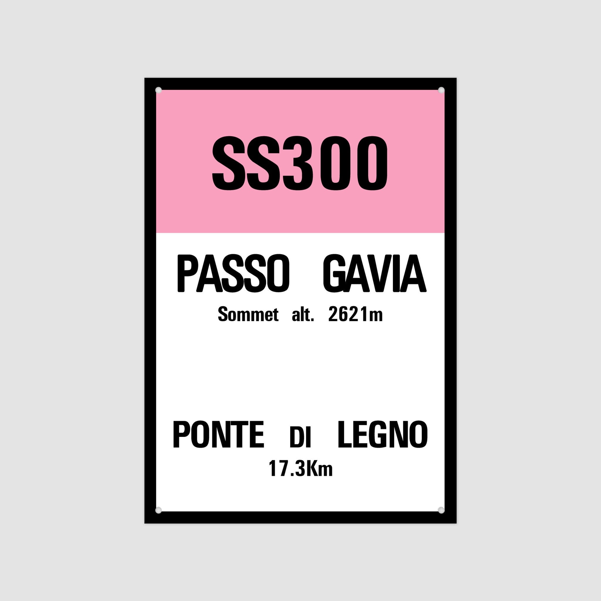 Passo Gavia - Vintage Style Tour de France Cycling Sign - Gift for Cyclist, cycling sign, metal sign, biking sign,