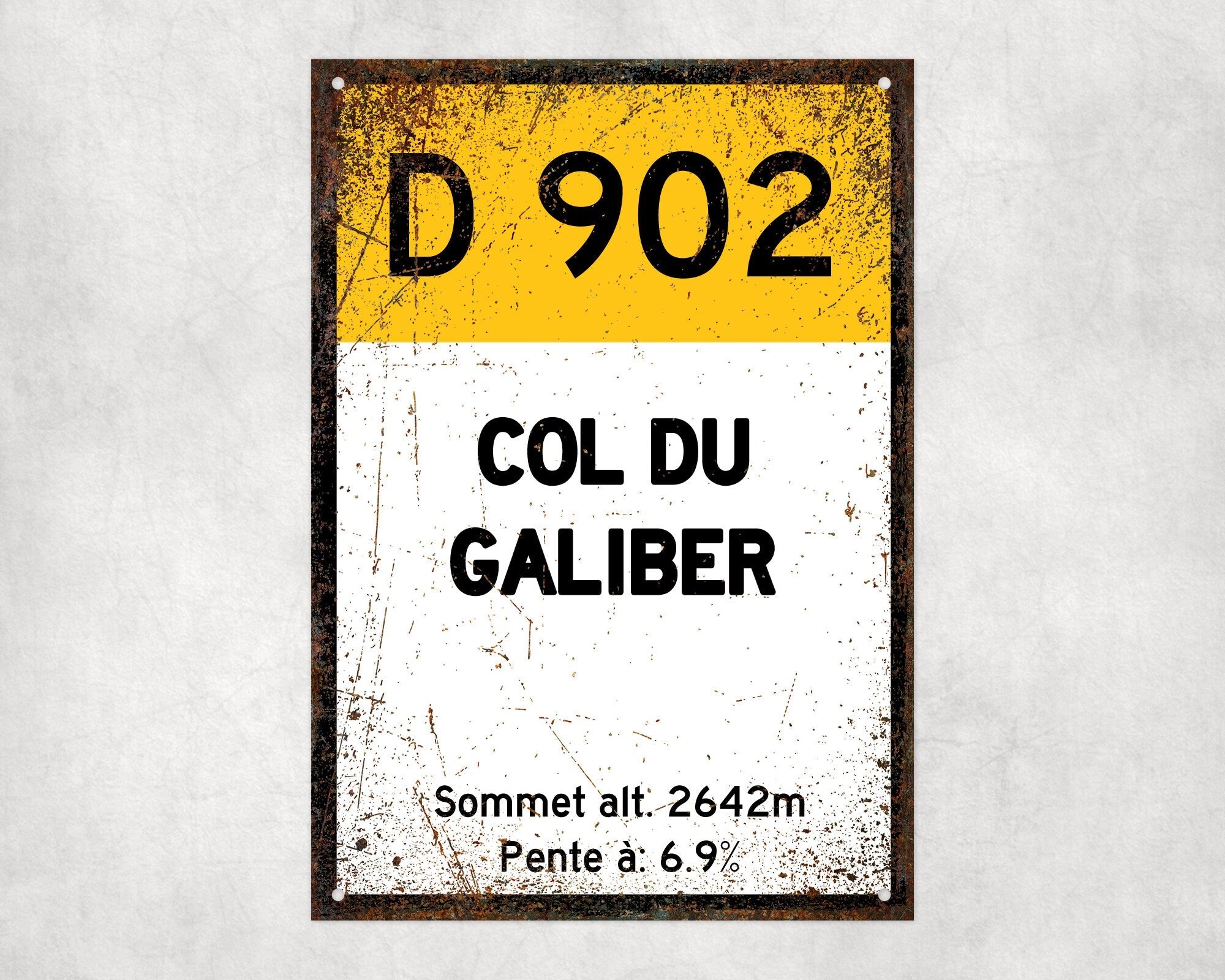 Col Du Galiber D902 - Vintage Style Tour de France Cycling Sign - Gift for Cyclist, cycling sign, metal sign, biking sign,