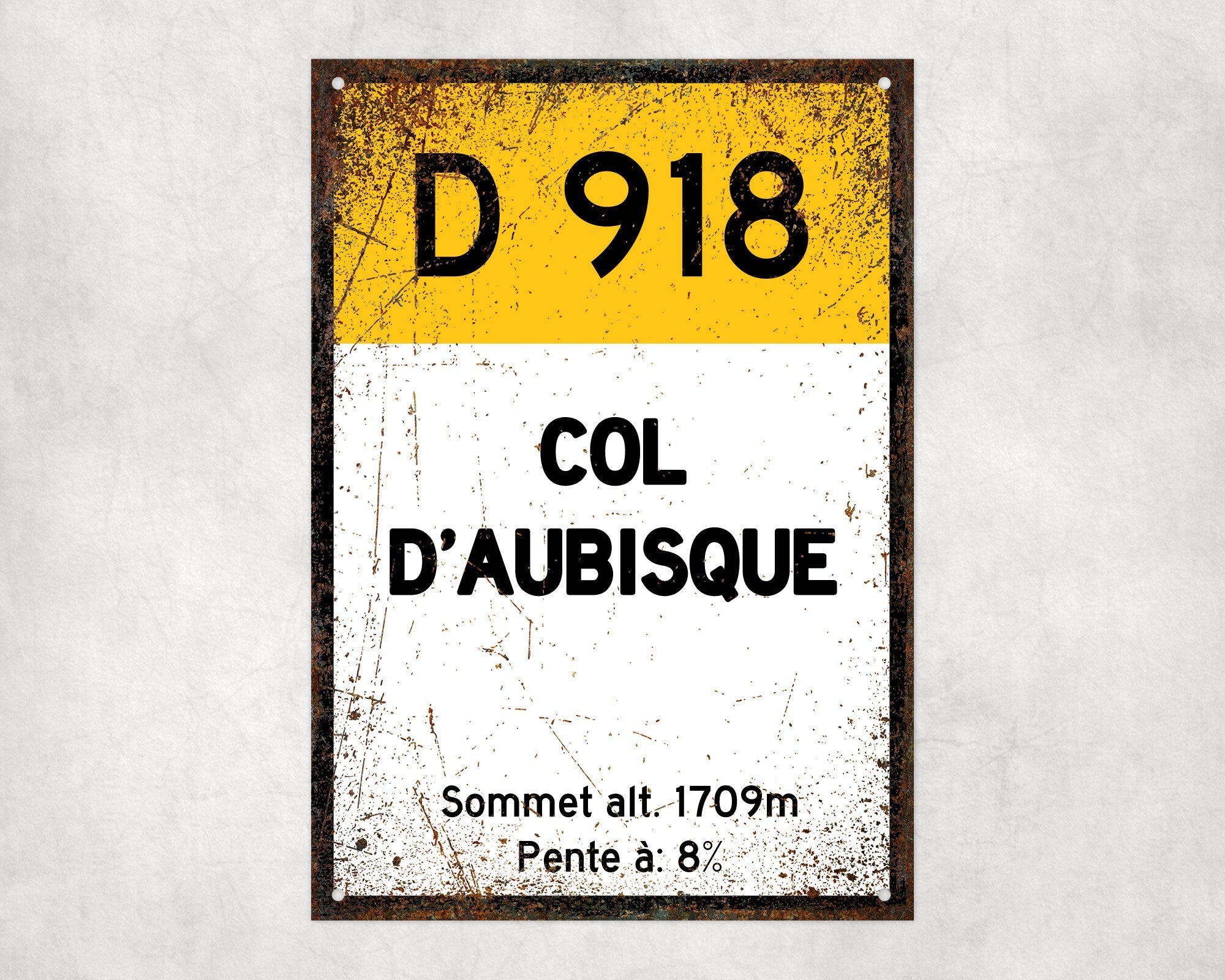 Col D'Aubisque D918 - Vintage Style Tour de France Cycling Sign - Gift for Cyclist, cycling sign, metal sign, biking sign,