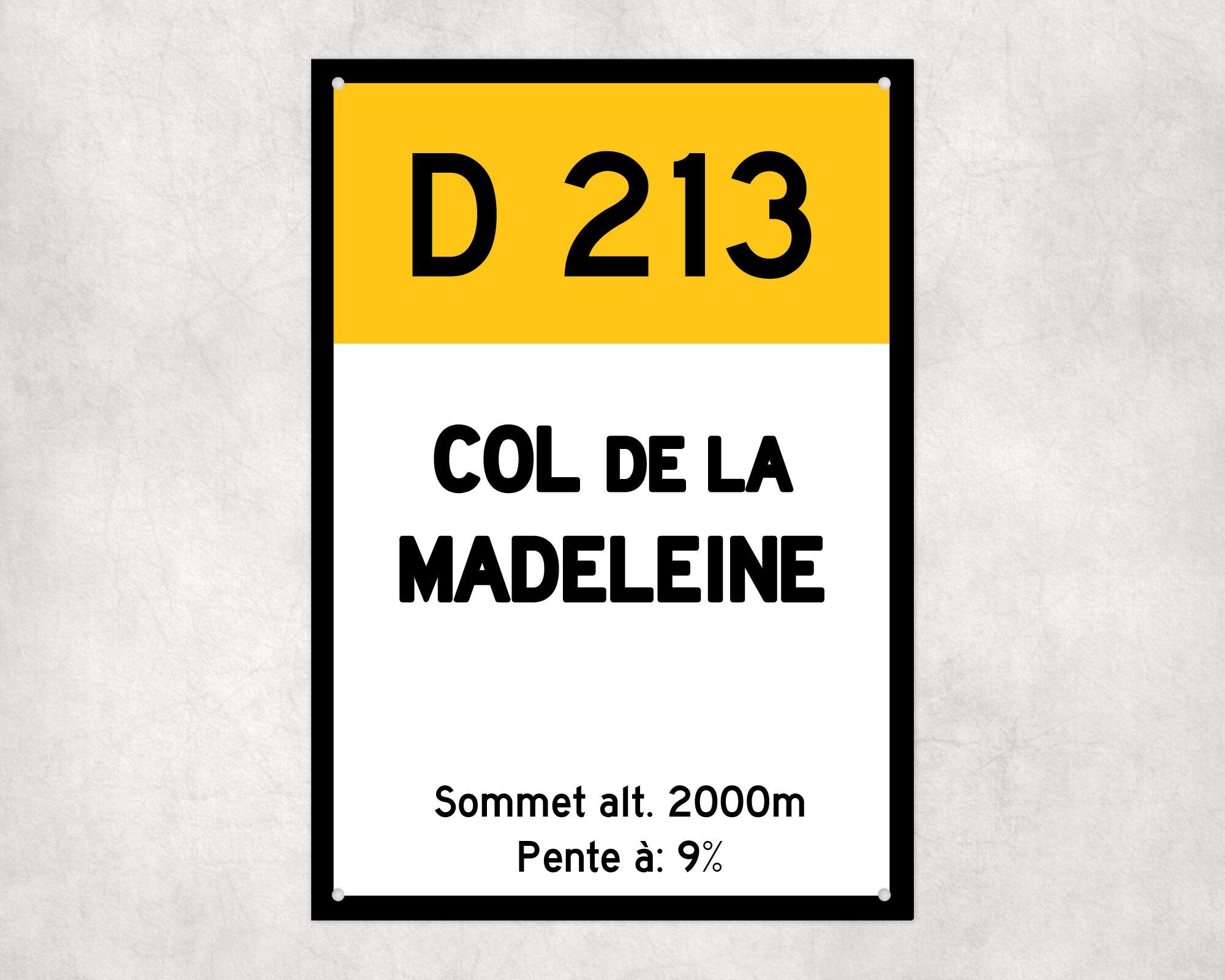 Col De La Madeleine D213 - Vintage Style Tour de France Cycling Sign - Gift for Cyclist, cycling sign, metal sign, biking sign,