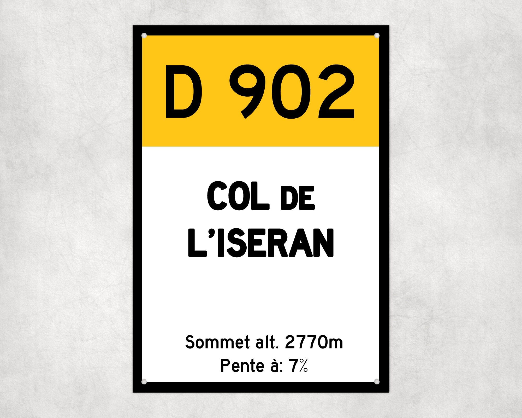 Col De L'Iseran D902 - Vintage Style Tour de France Cycling Sign - Gift for Cyclist, cycling sign, metal sign, biking sign,