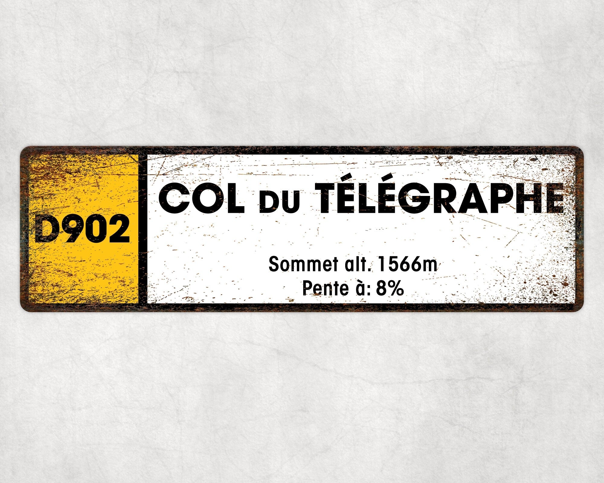 Col Du Telegraphe D902 - Vintage Style Tour de France Cycling Sign - Gift for Cyclist, cycling sign, metal sign, biking sign,