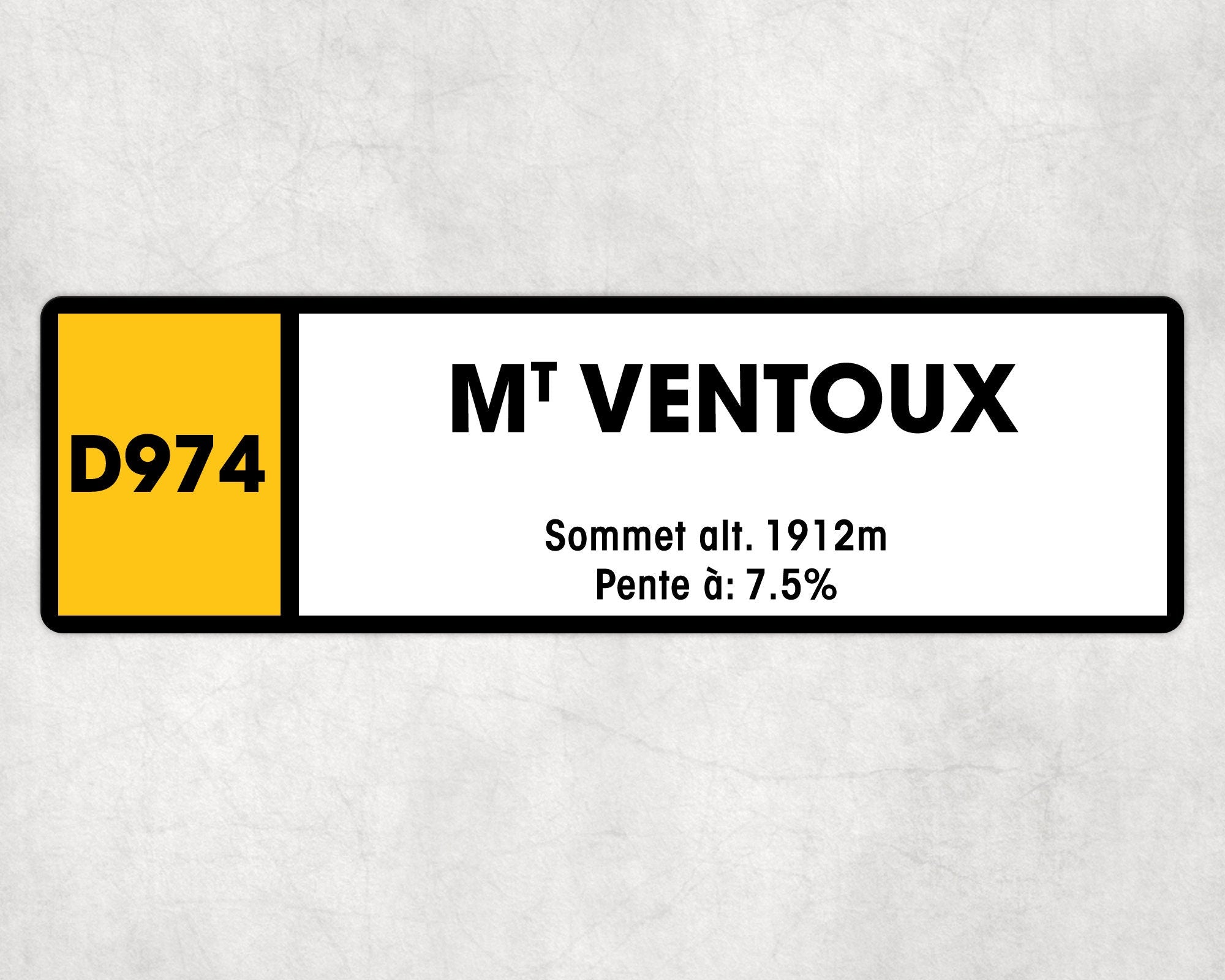 Mt. Ventoux D974 - Vintage Style Tour de France Cycling Sign - Gift for Cyclist, cycling sign, metal sign, biking sign,