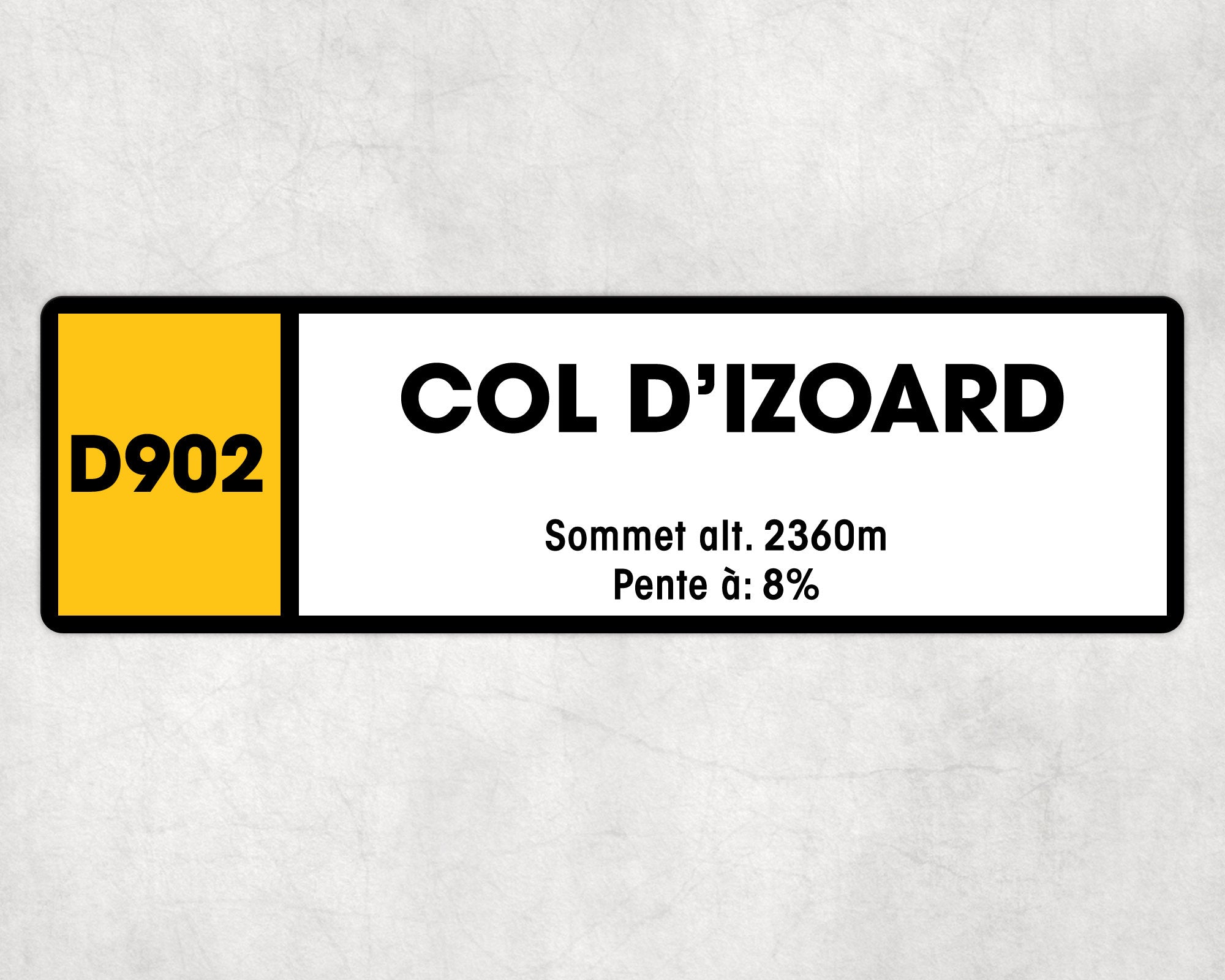 Col D'Izoard D902 - Vintage Style Tour de France Cycling Sign - Gift for Cyclist, cycling sign, metal sign, biking sign,