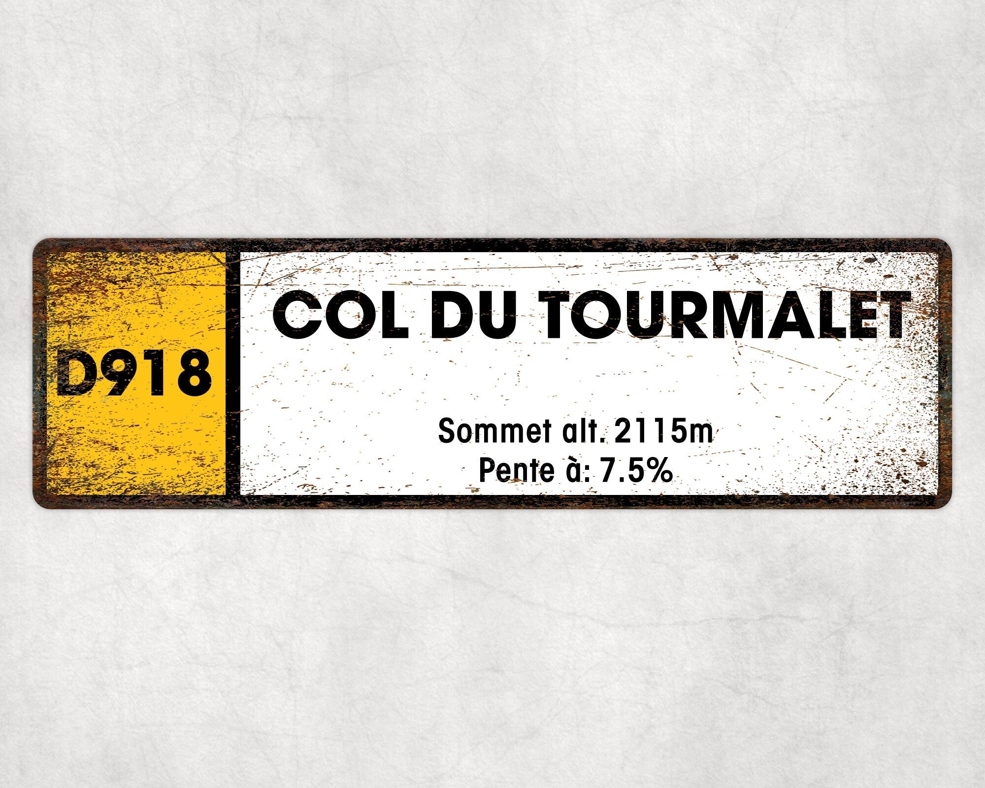 Col Du Tourmalet D918 - Vintage Style Tour de France Cycling Sign - Gift for Cyclist, cycling sign, metal sign, biking sign,