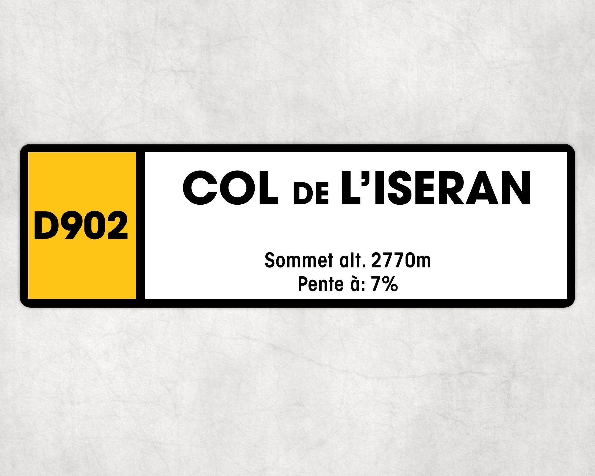 Col De L'Iseran D902 - Vintage Style Tour de France Cycling Sign - Gift for Cyclist, cycling sign, metal sign, biking sign,