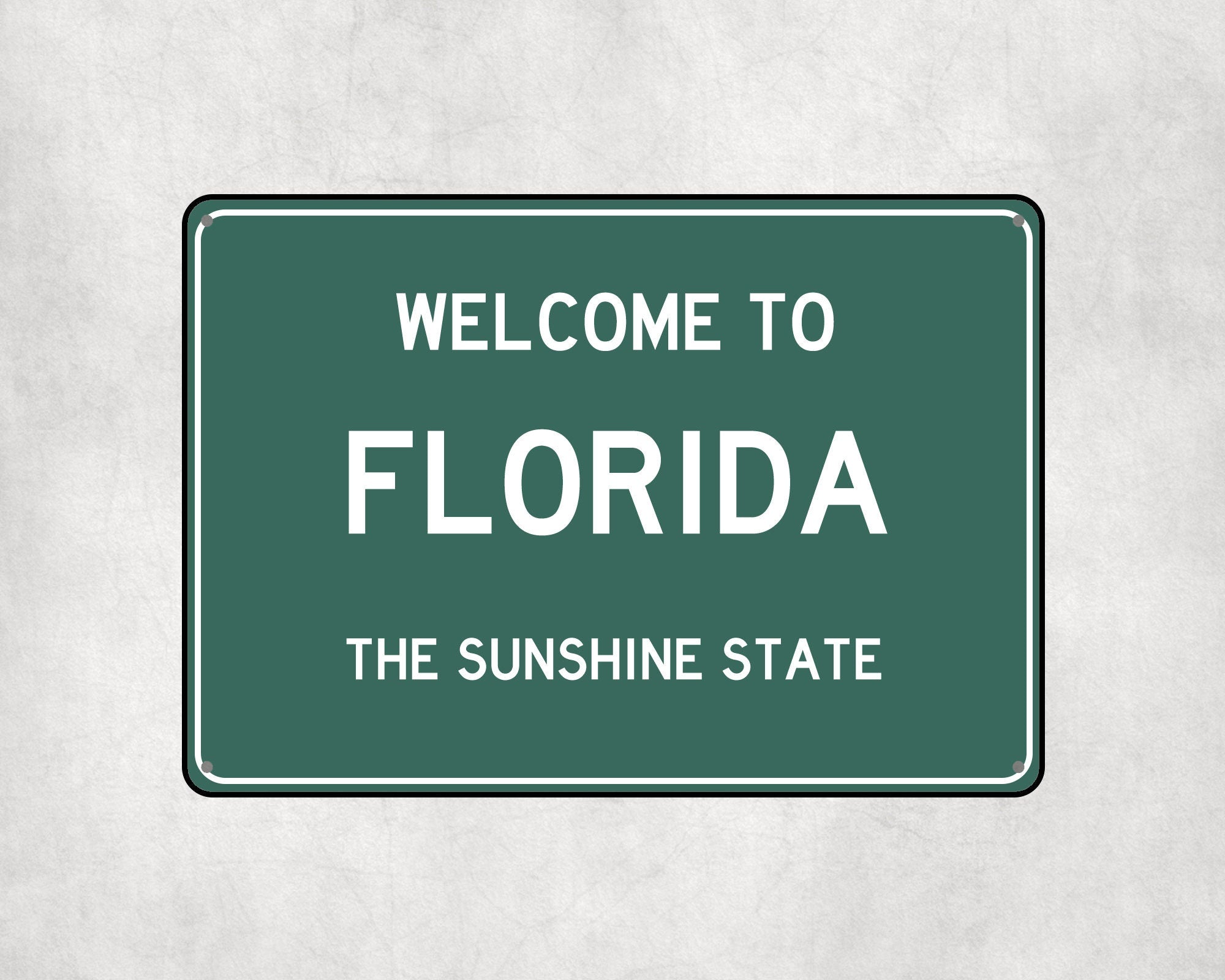 Welcome to Florida Sign, Florida Metal Sign, Florida Gift, Florida Gifts, Florida Souvenir, Florida Sunshine State