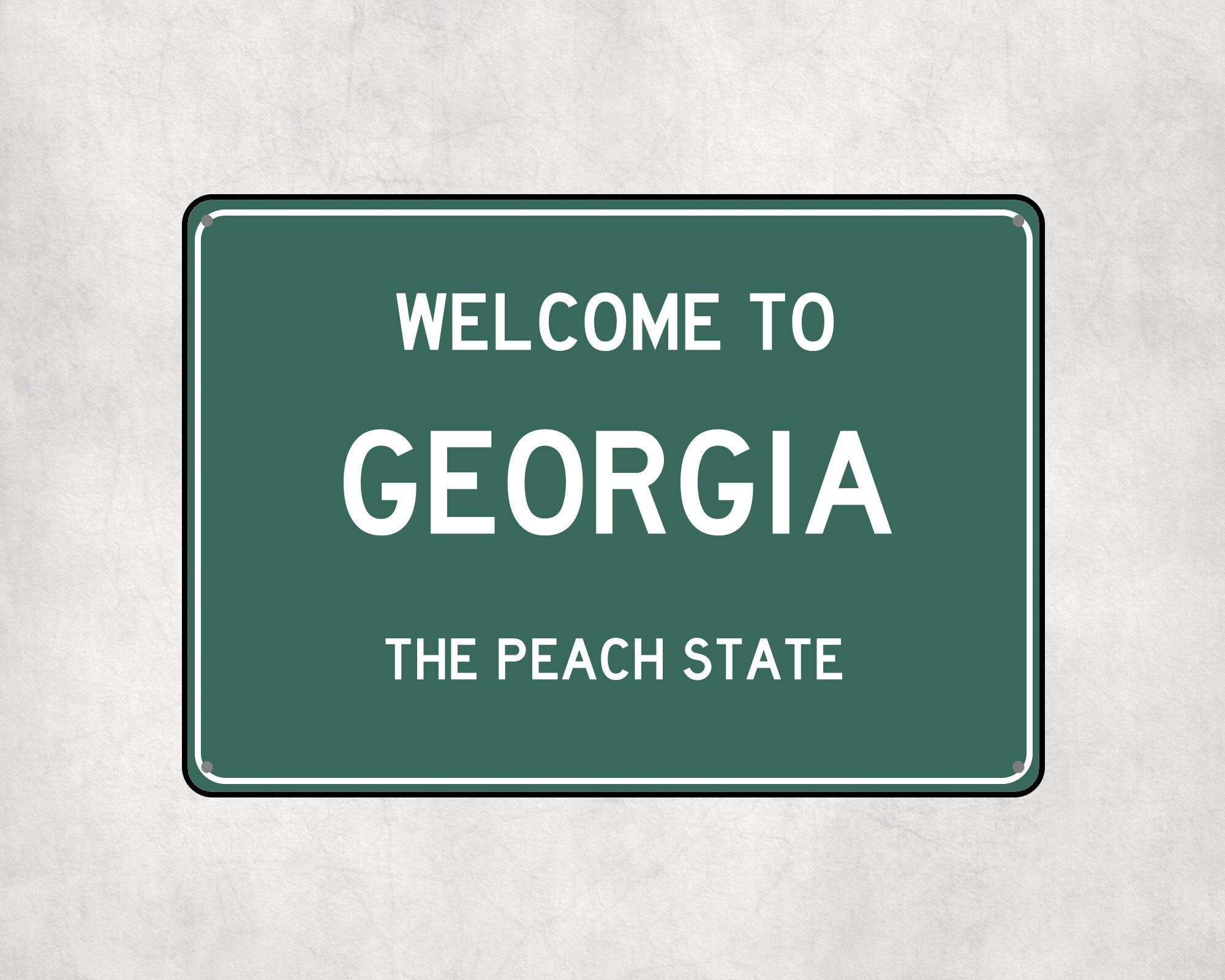 Welcome to Georgia Sign, Georgia Metal Sign, Georgia Gift, Georgia Gifts, Georgia Souvenir, Georgia Peach State