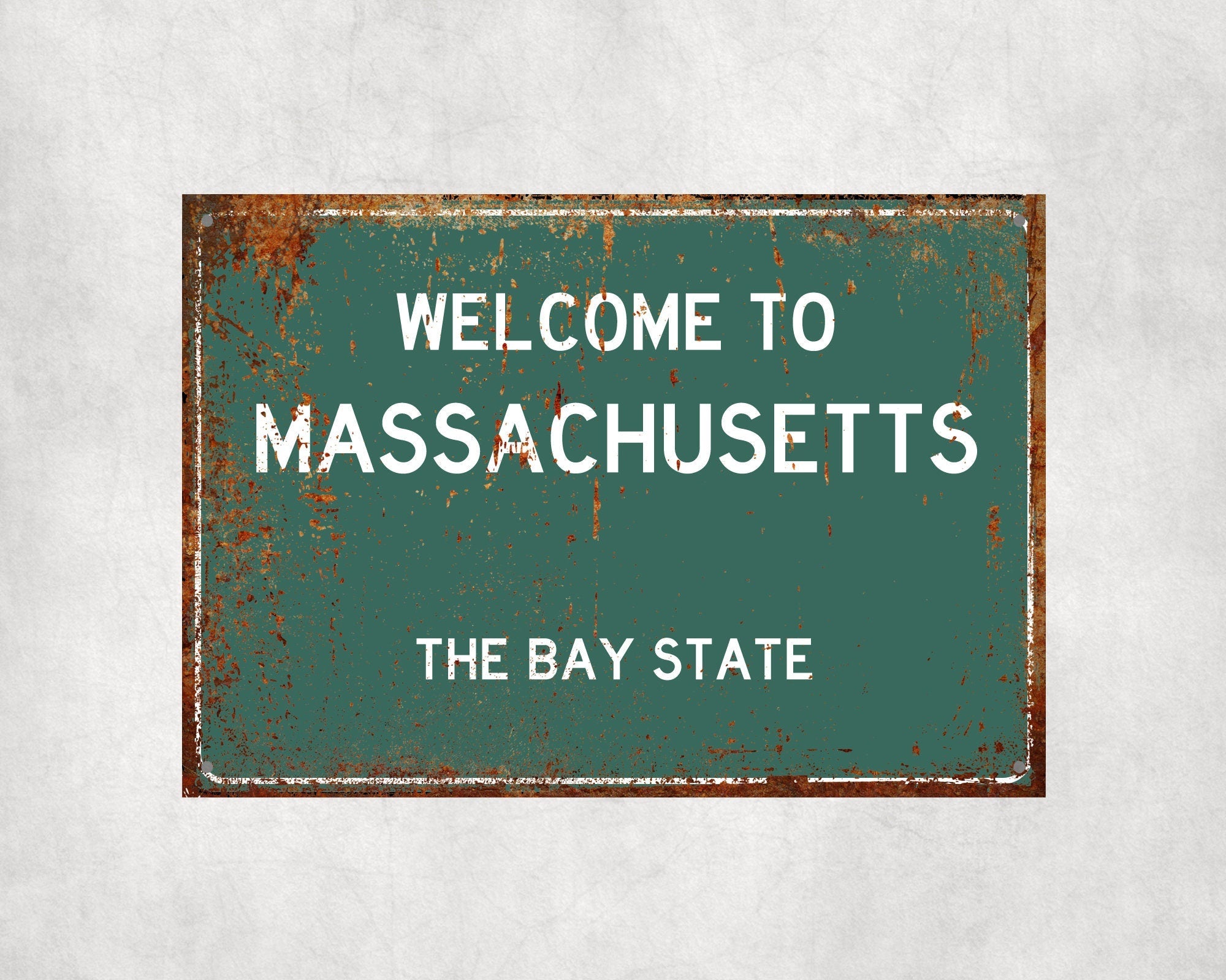 Welcome to Massachusetts Sign, Massachusetts Metal Sign, Massachusetts Gift, Massachusetts Gifts, Massachusetts Souvenir, Bay State