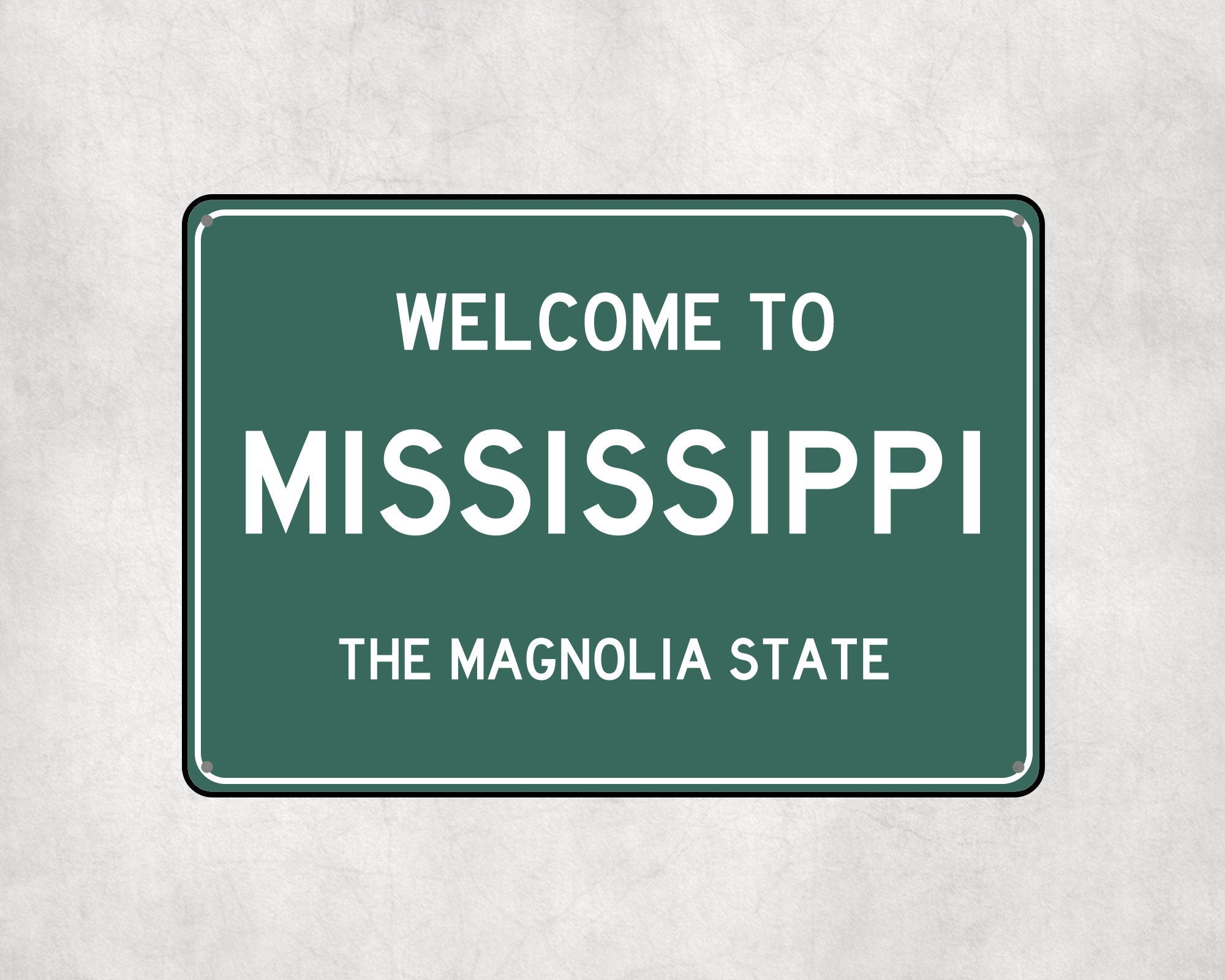 Welcome to Mississippi Sign, Mississippi Metal Sign, Mississippi Gift, Mississippi Gifts, Mississippi Souvenir, Mississippi Magnolia State