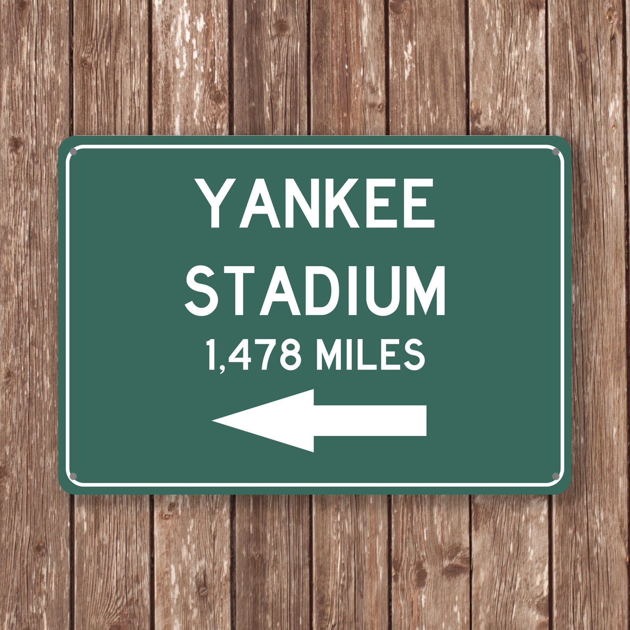 PERSONALIZED YANKEE STADIUM Distance Sign, Yankee Stadium, Yankee Stadium Miles, New York City Sign, Nyc gift, New York City Souvenir