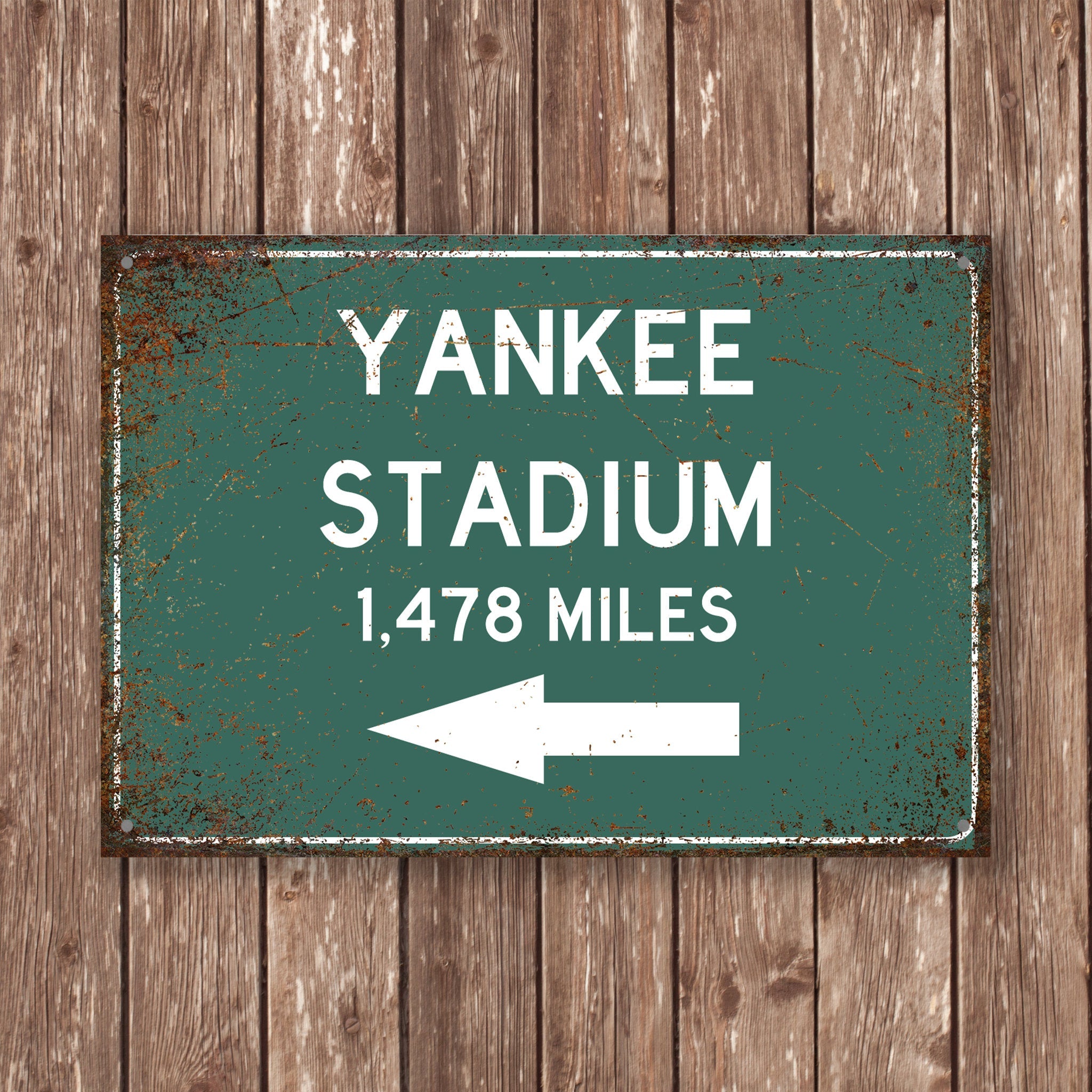 PERSONALIZED YANKEE STADIUM Distance Sign, Yankee Stadium, Yankee Stadium Miles, New York City Sign, Nyc gift, New York City Souvenir