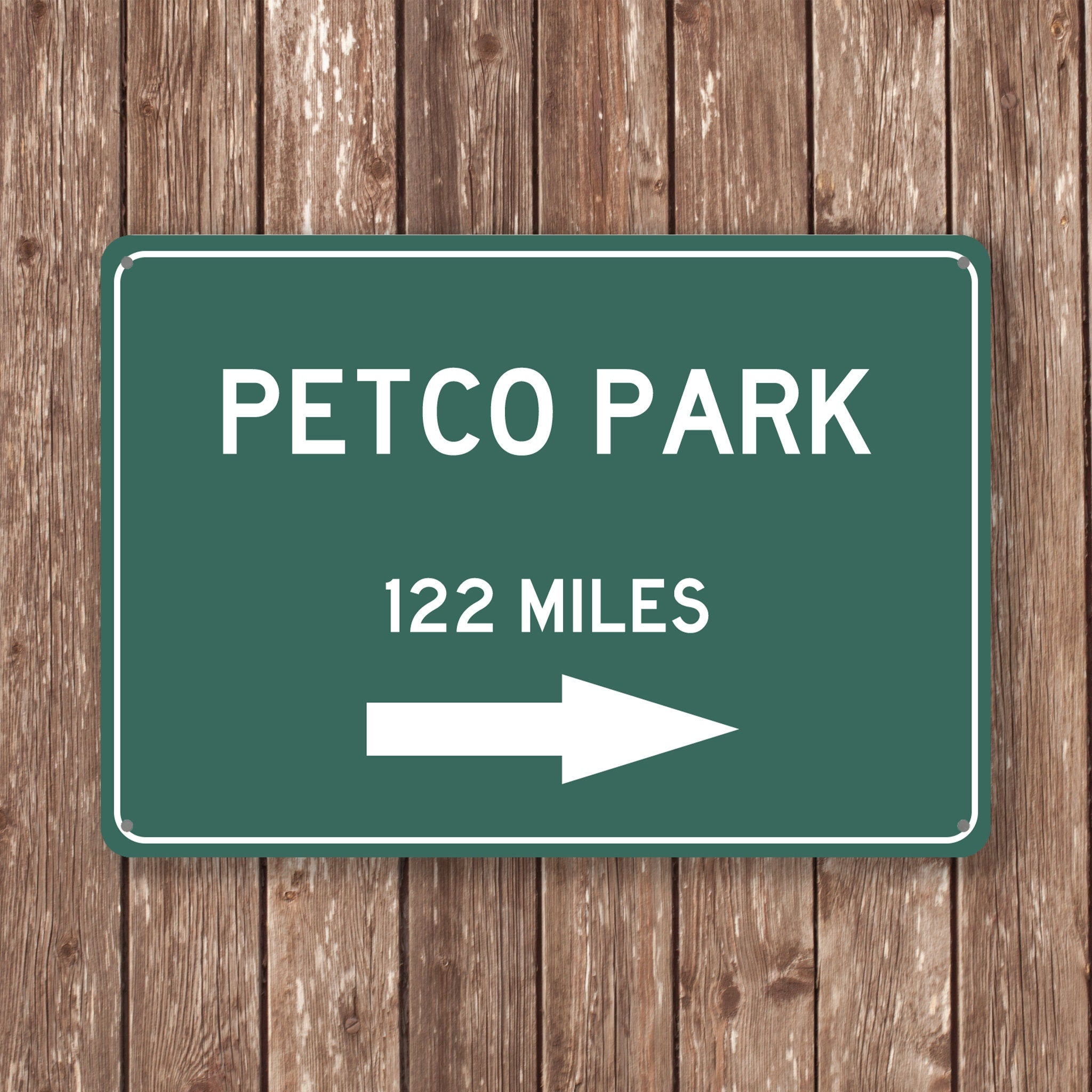 PERSONALIZED PETCO PARK Distance Sign, Petco Park Stadium, Petco Park Stadium Miles, San Diego Sign, San Diego gift, San Diego Souvenir